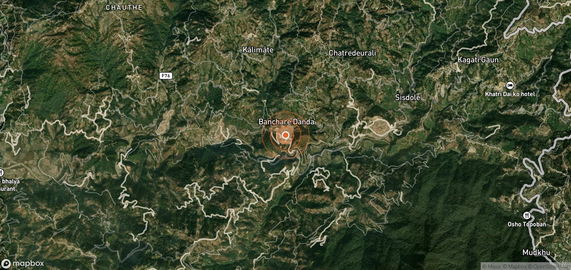 Satellite map of methane plume locations in NPL_S_001