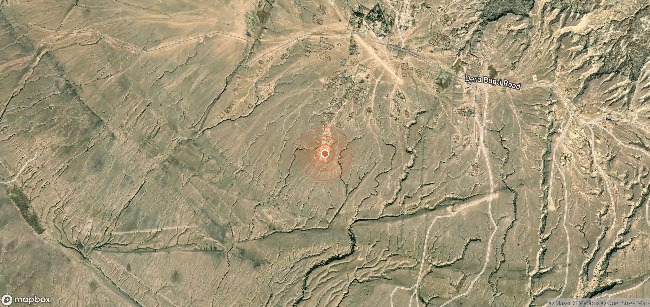 Satellite map of methane plume locations in PAK_S_013