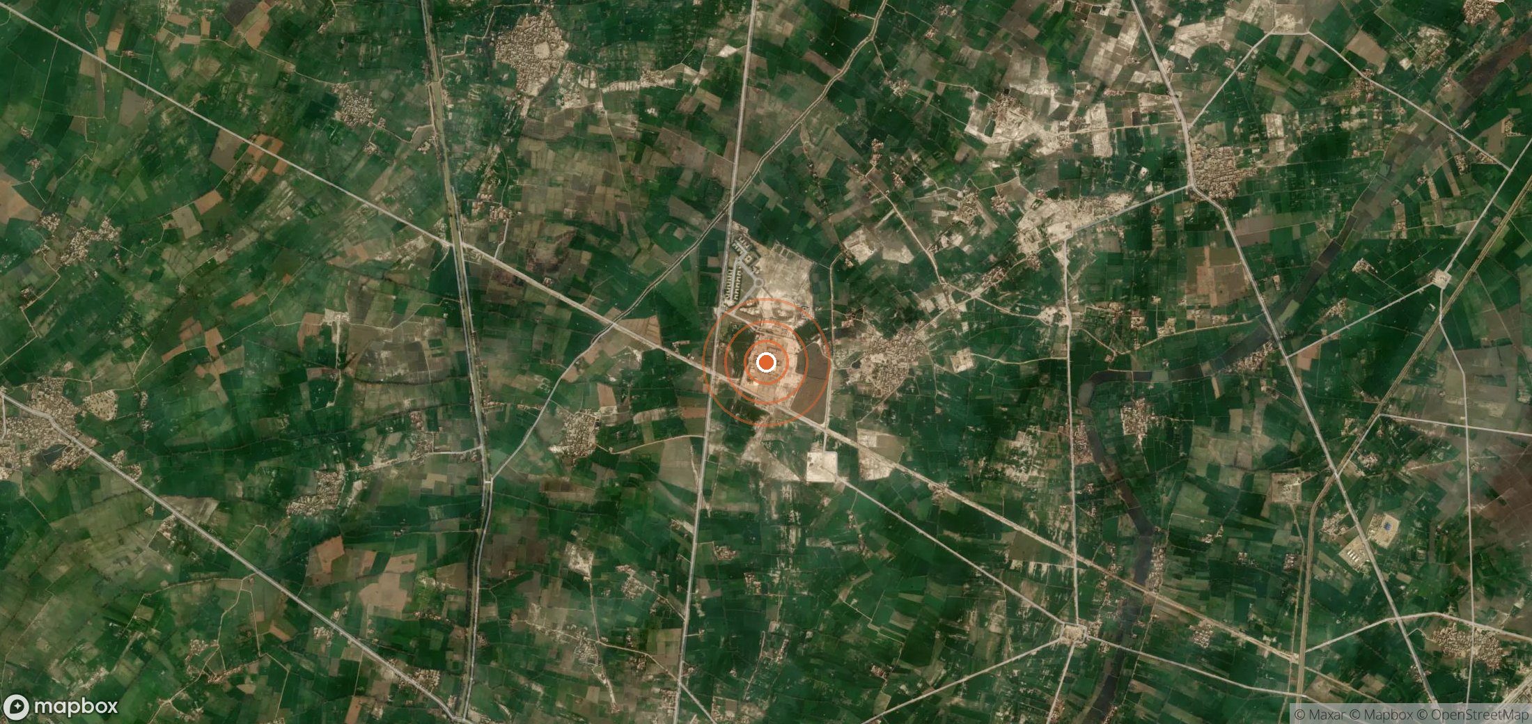 Satellite map of methane plume locations in PAK_S_015