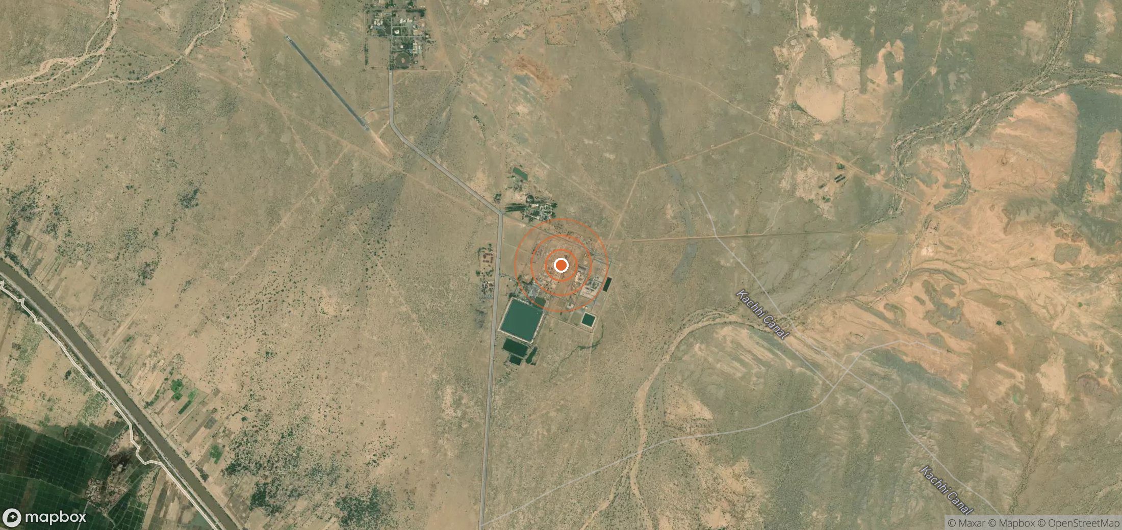 Satellite map of methane plume locations in PAK_S_023