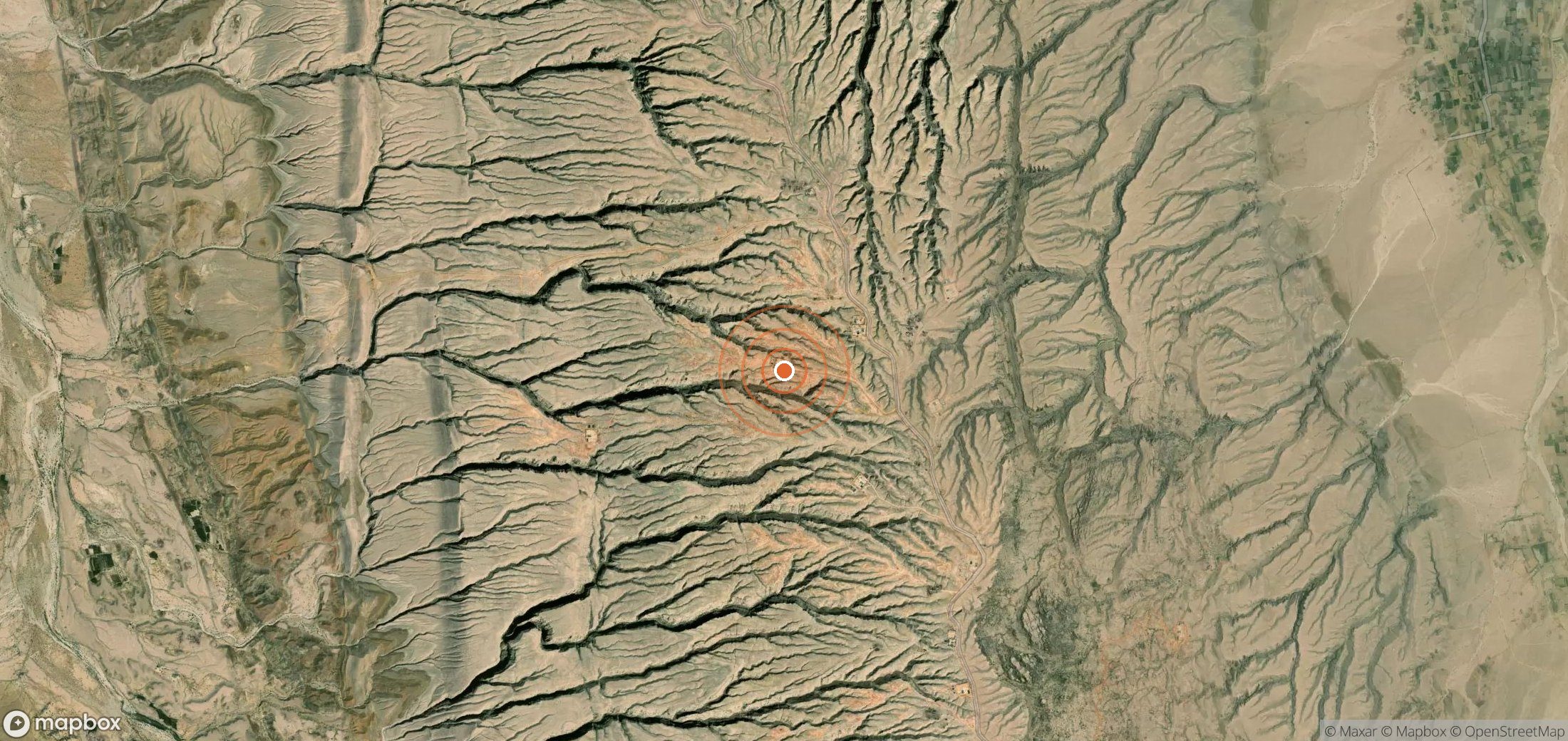 Satellite map of methane plume locations in PAK_S_027