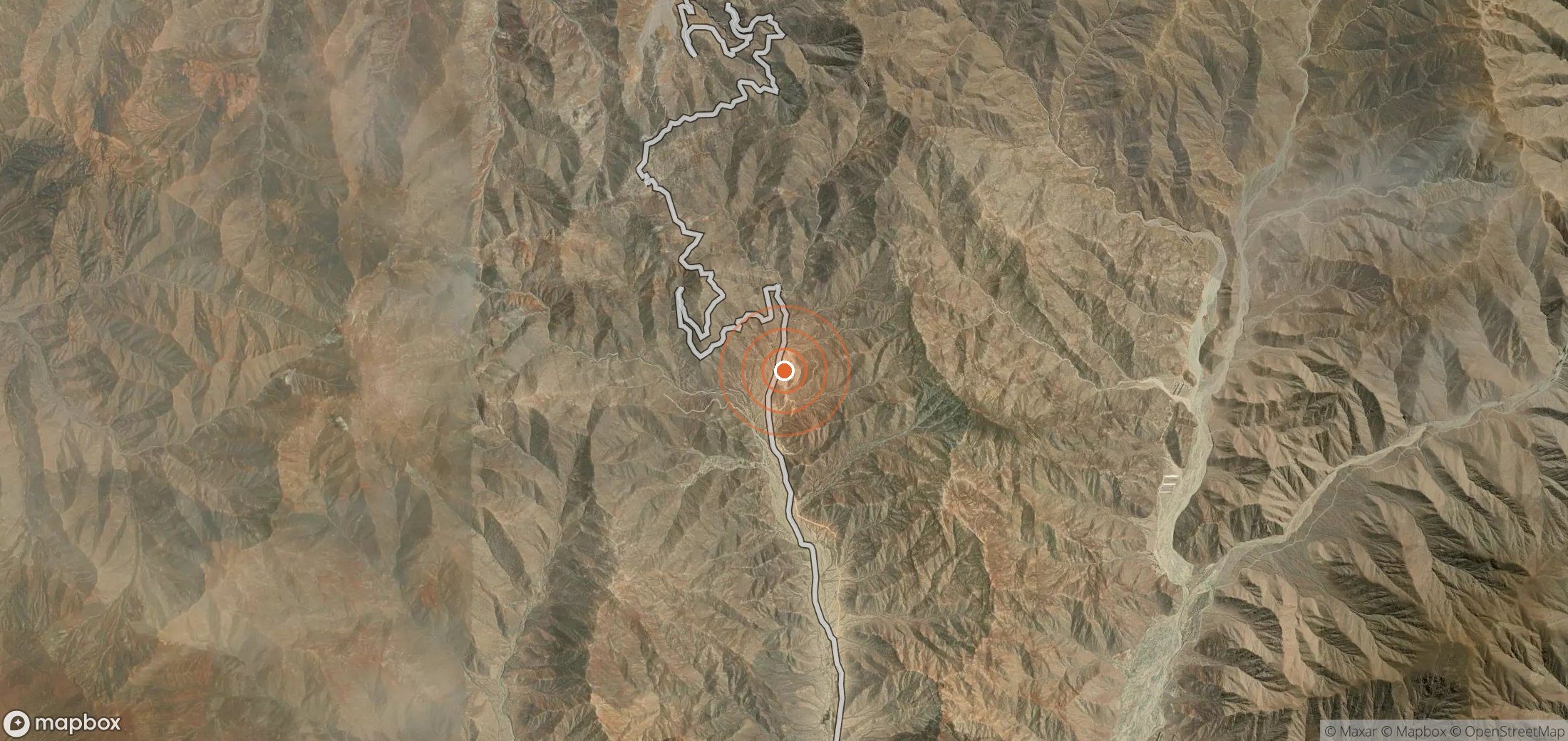 Satellite map of methane plume locations in PER_S_008