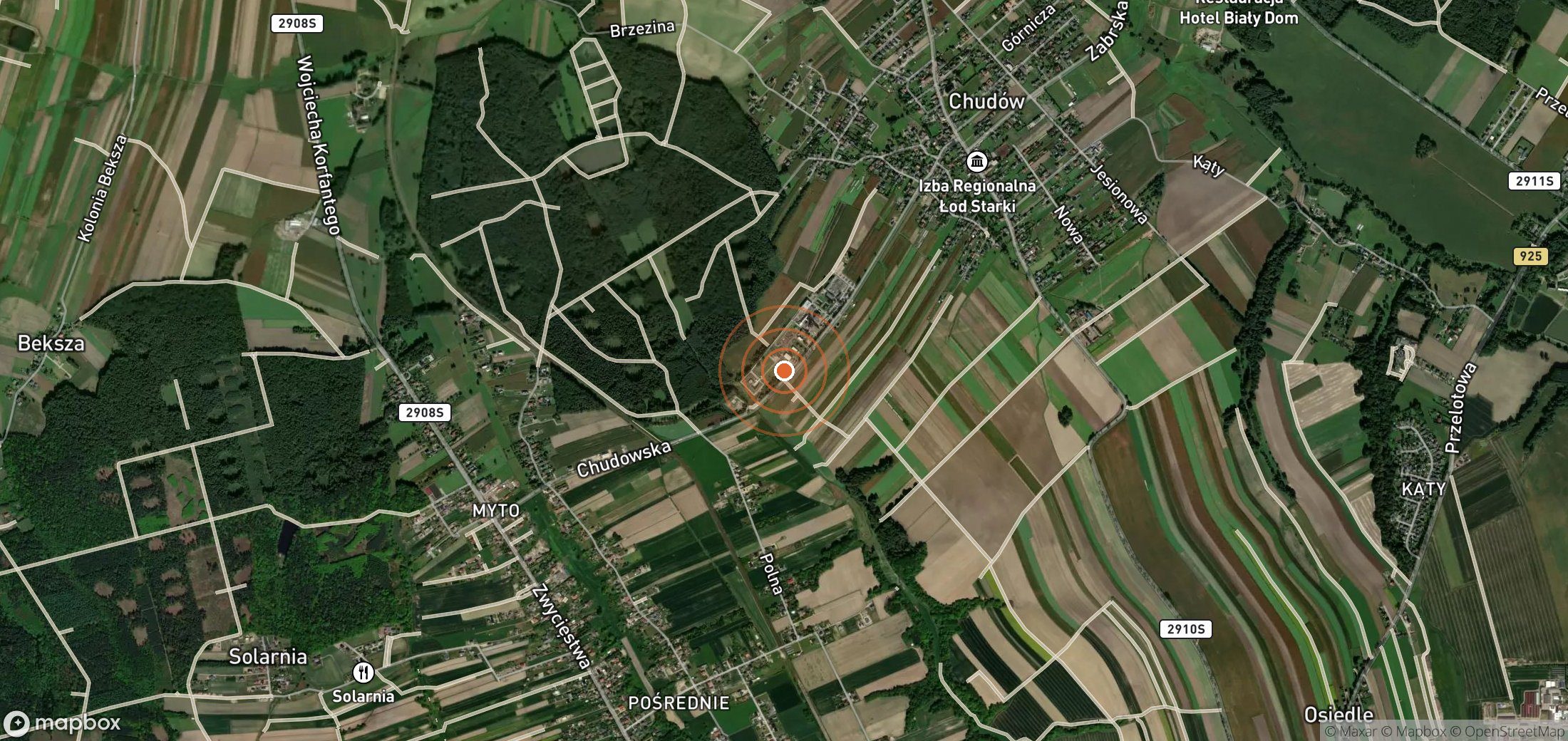 Satellite map of methane plume locations in POL_S_046
