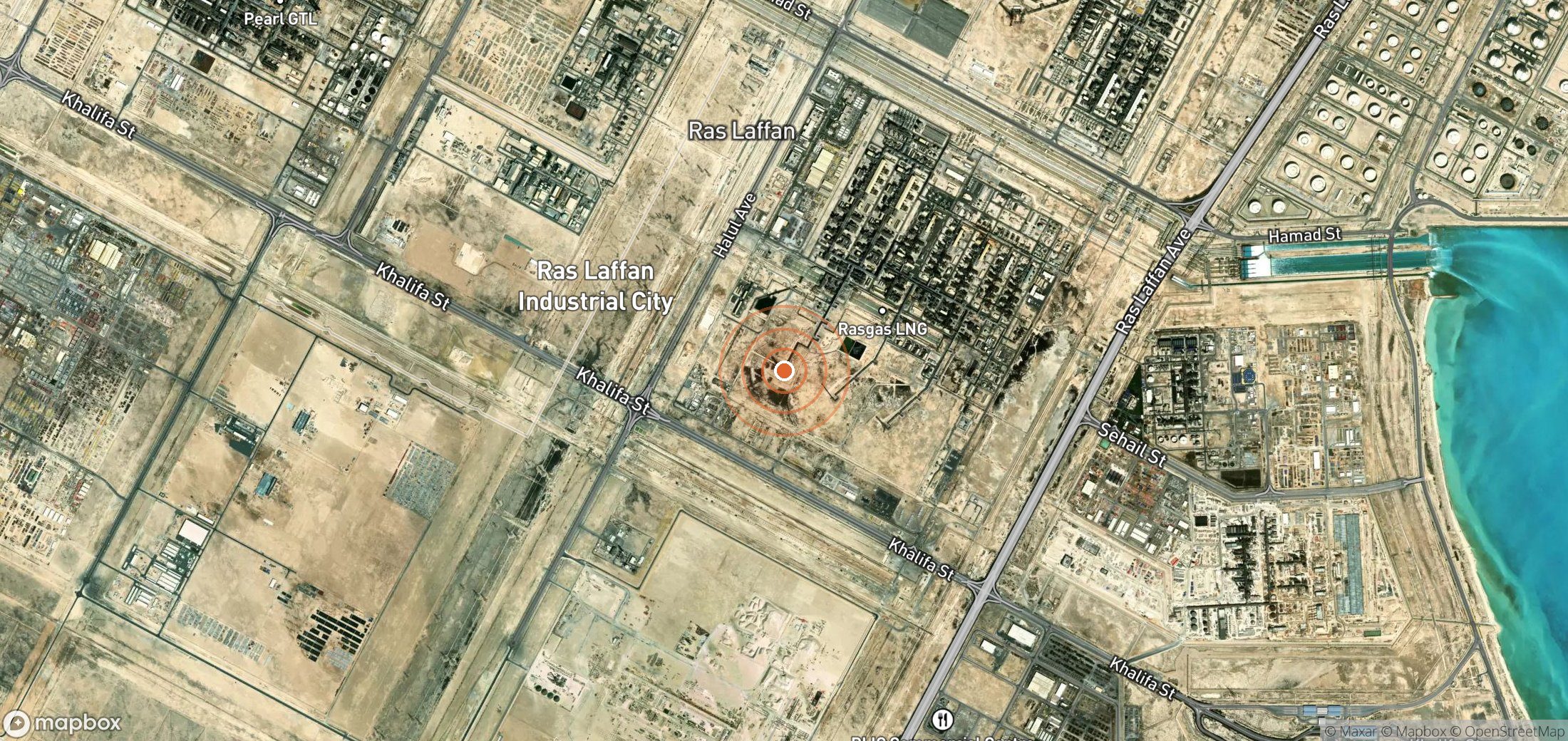 Mapa satelital de plumas de metano en QAT_S_007