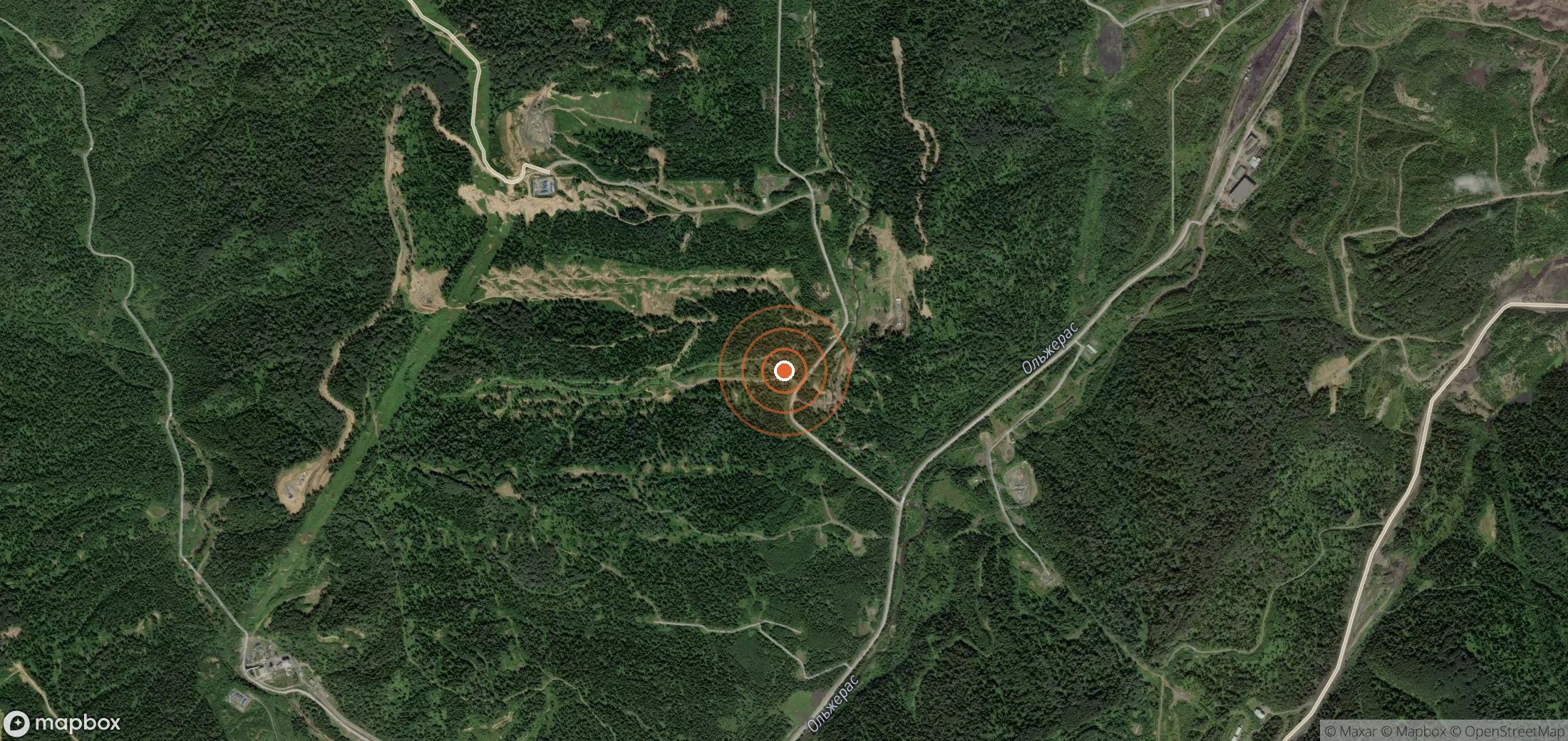 Satellite map of methane plume locations in RUS_S_204