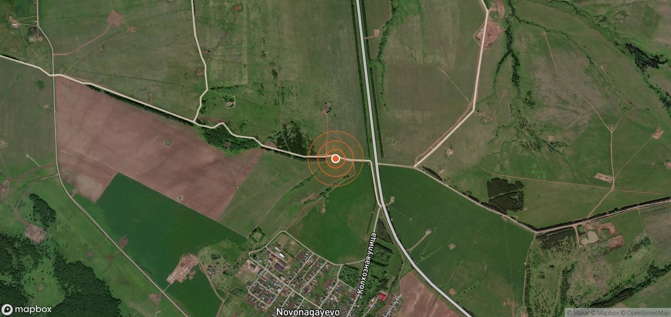 Satellite map of methane plume locations in RUS_S_233
