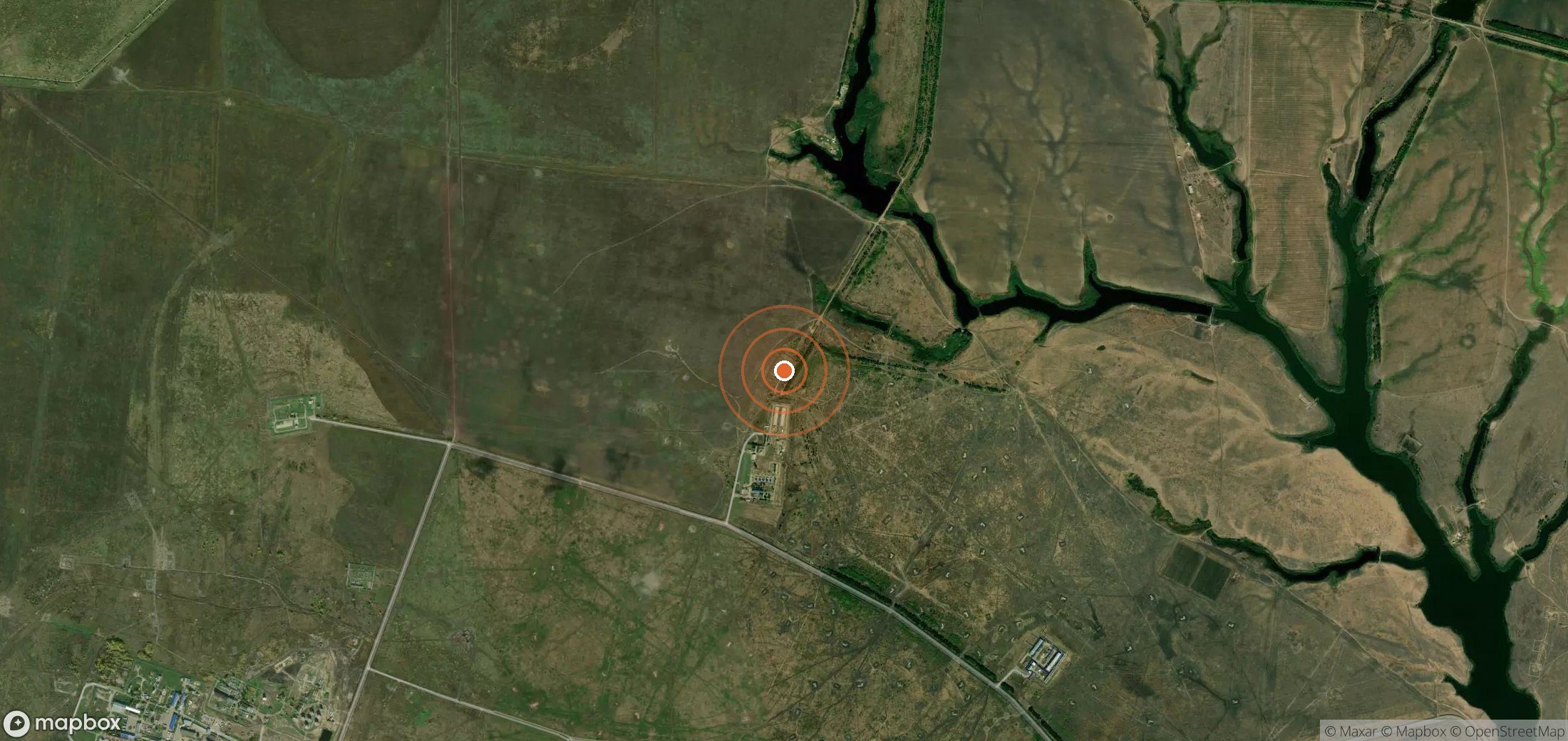 Satellite map of methane plume locations in RUS_S_238