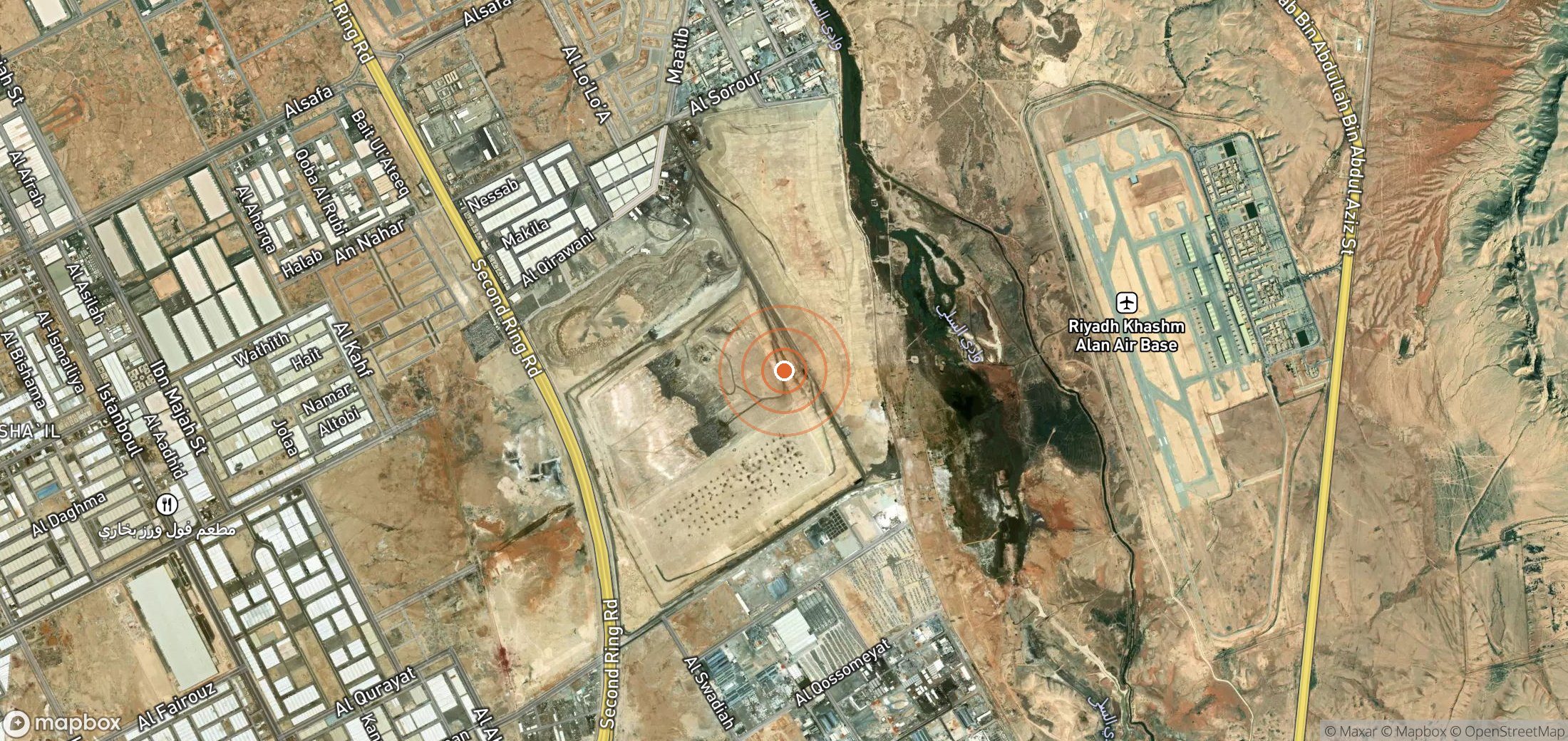 Satellite map of methane plume locations in SAU_S_023