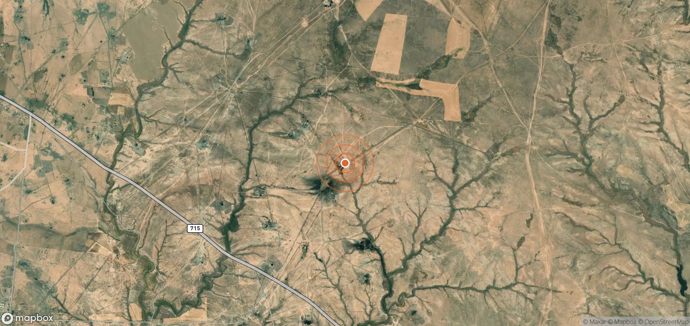 Satellite map of methane plume locations in SYR_S_019