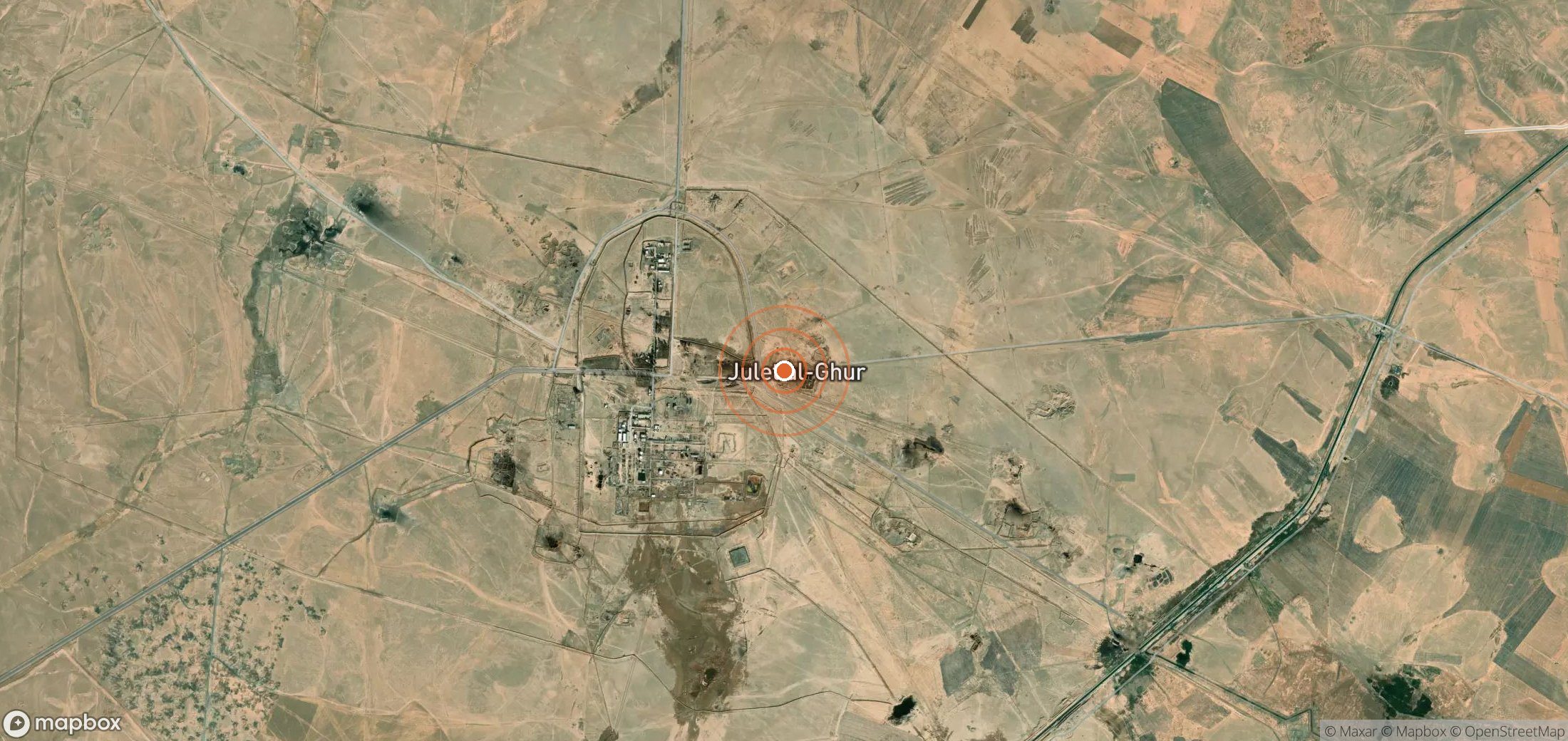 Mapa satelital de plumas de metano en SYR_S_022
