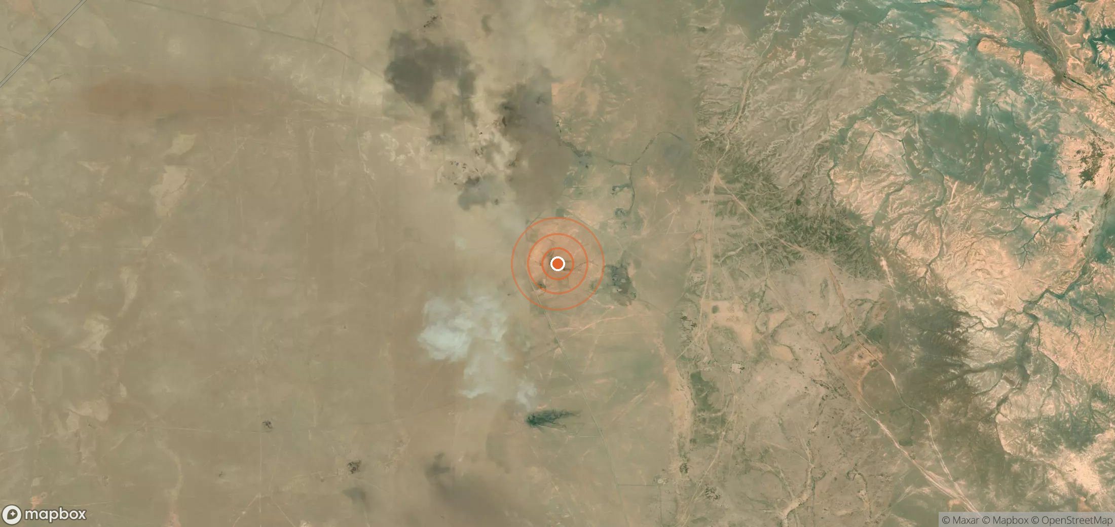Mapa satelital de plumas de metano en SYR_S_024
