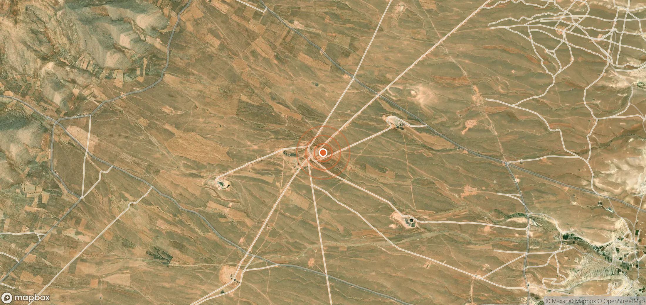 Satellite map of methane plume locations in SYR_S_047