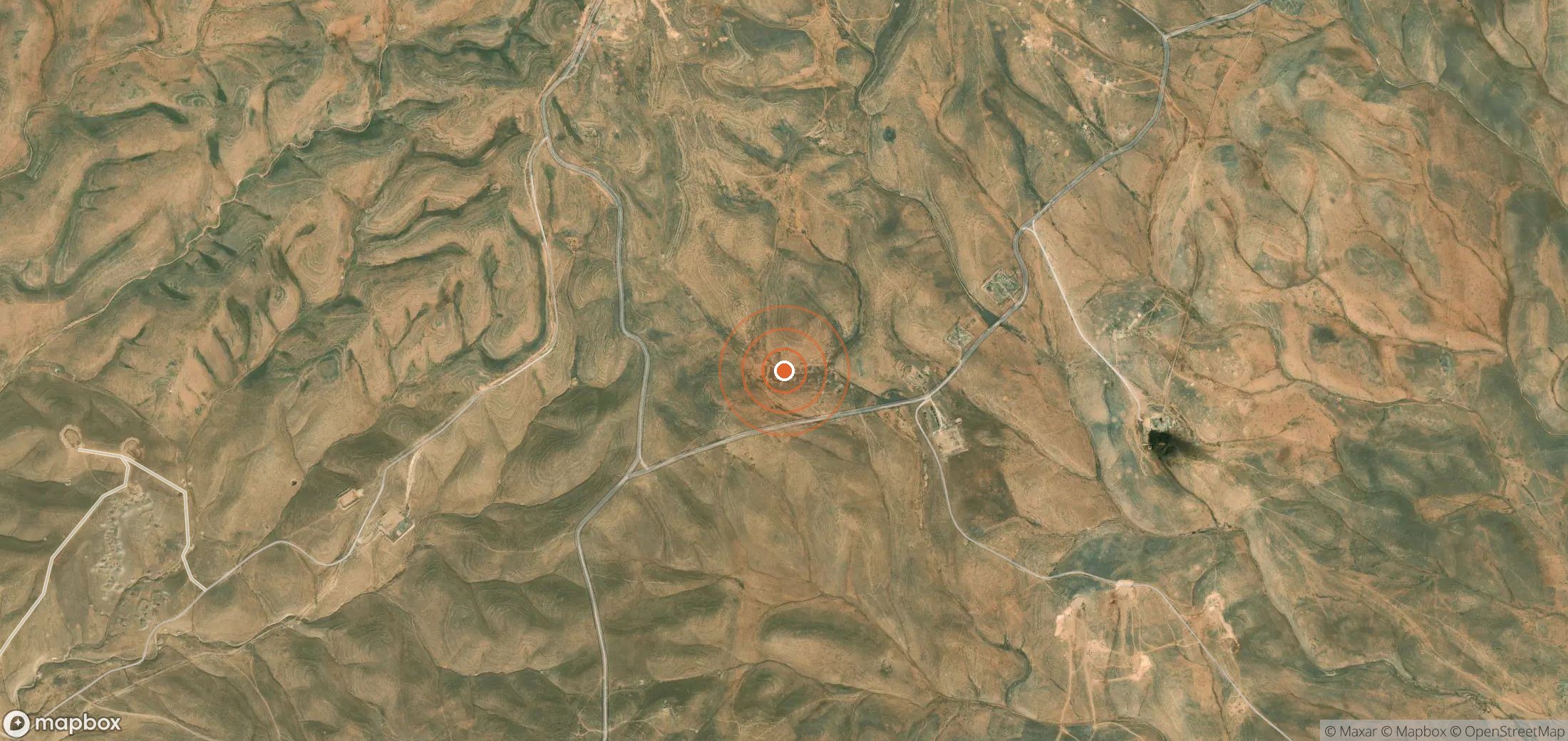 Satellite map of methane plume locations in SYR_S_063