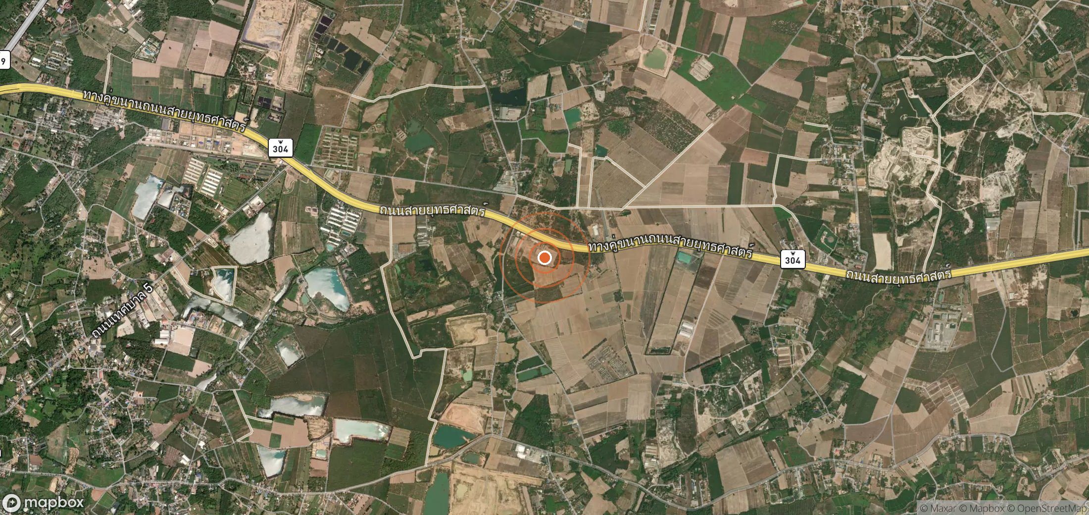Satellite map of methane plume locations in THA_S_009