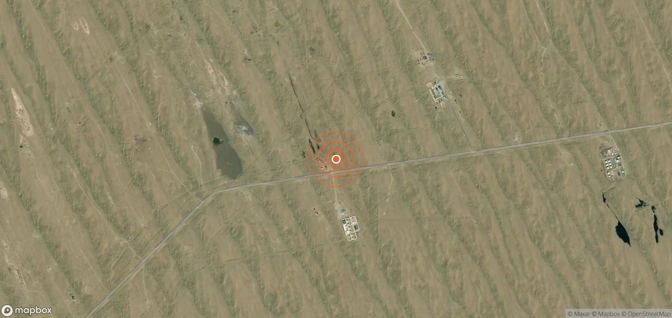 Mapa satelital de plumas de metano en TKM_S_020