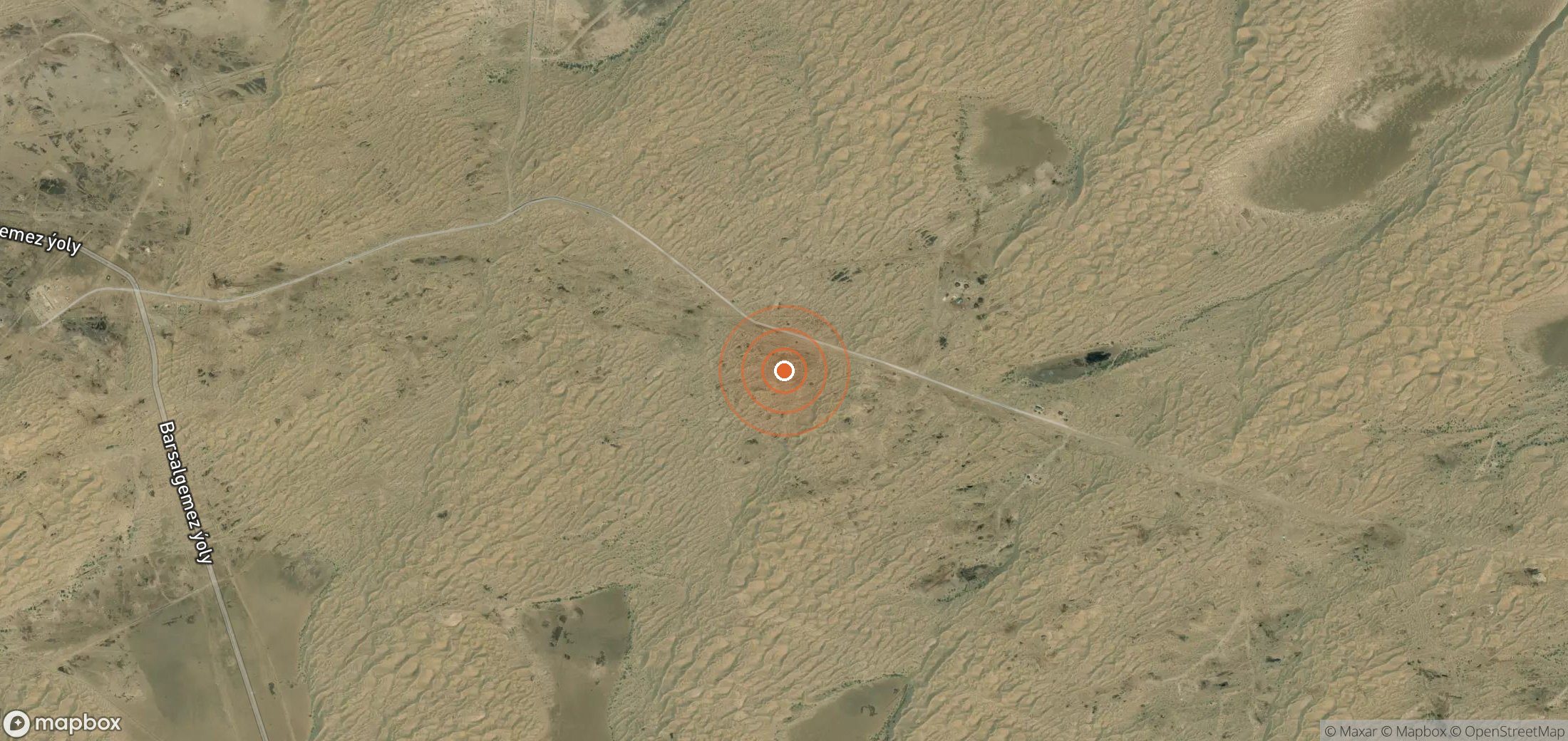 Mapa satelital de plumas de metano en TKM_S_029