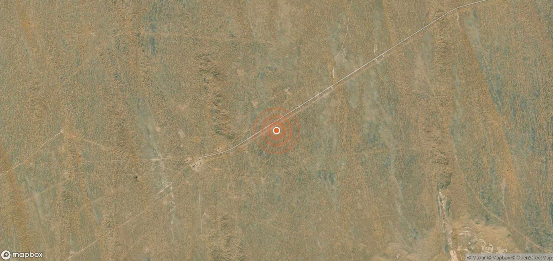 Satellite map of methane plume locations in TKM_S_033