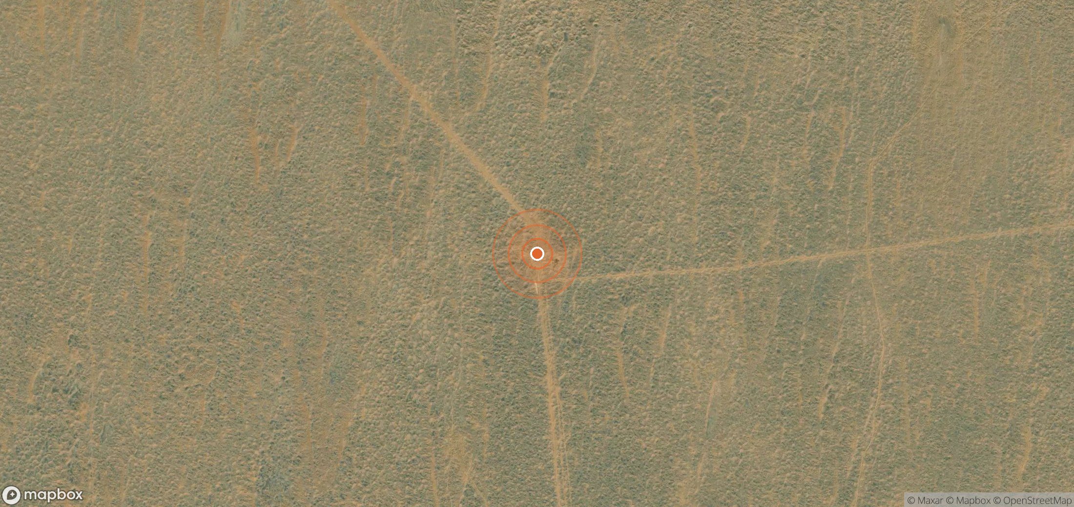 Satellite map of methane plume locations in TKM_S_040