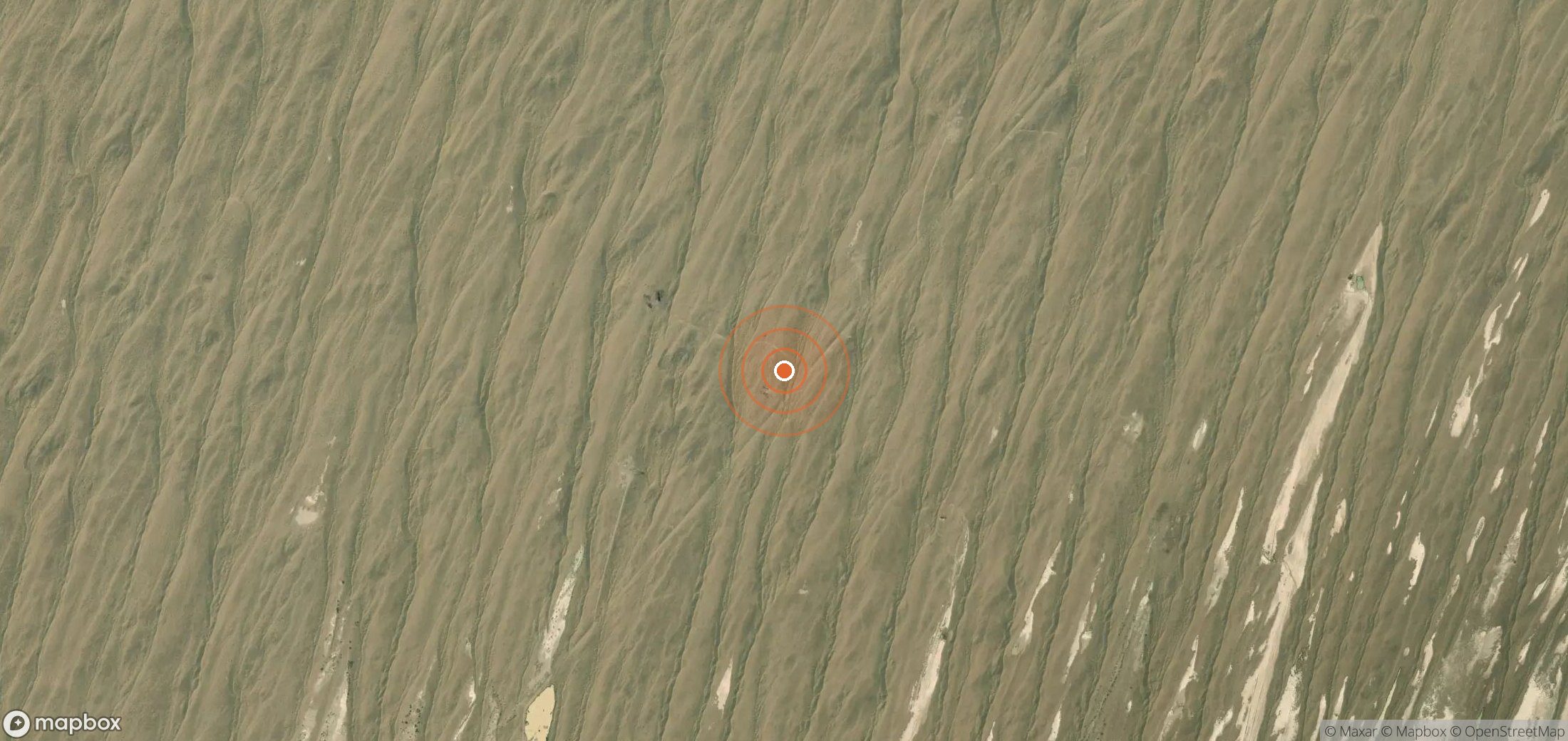 Satellite map of methane plume locations in TKM_S_052