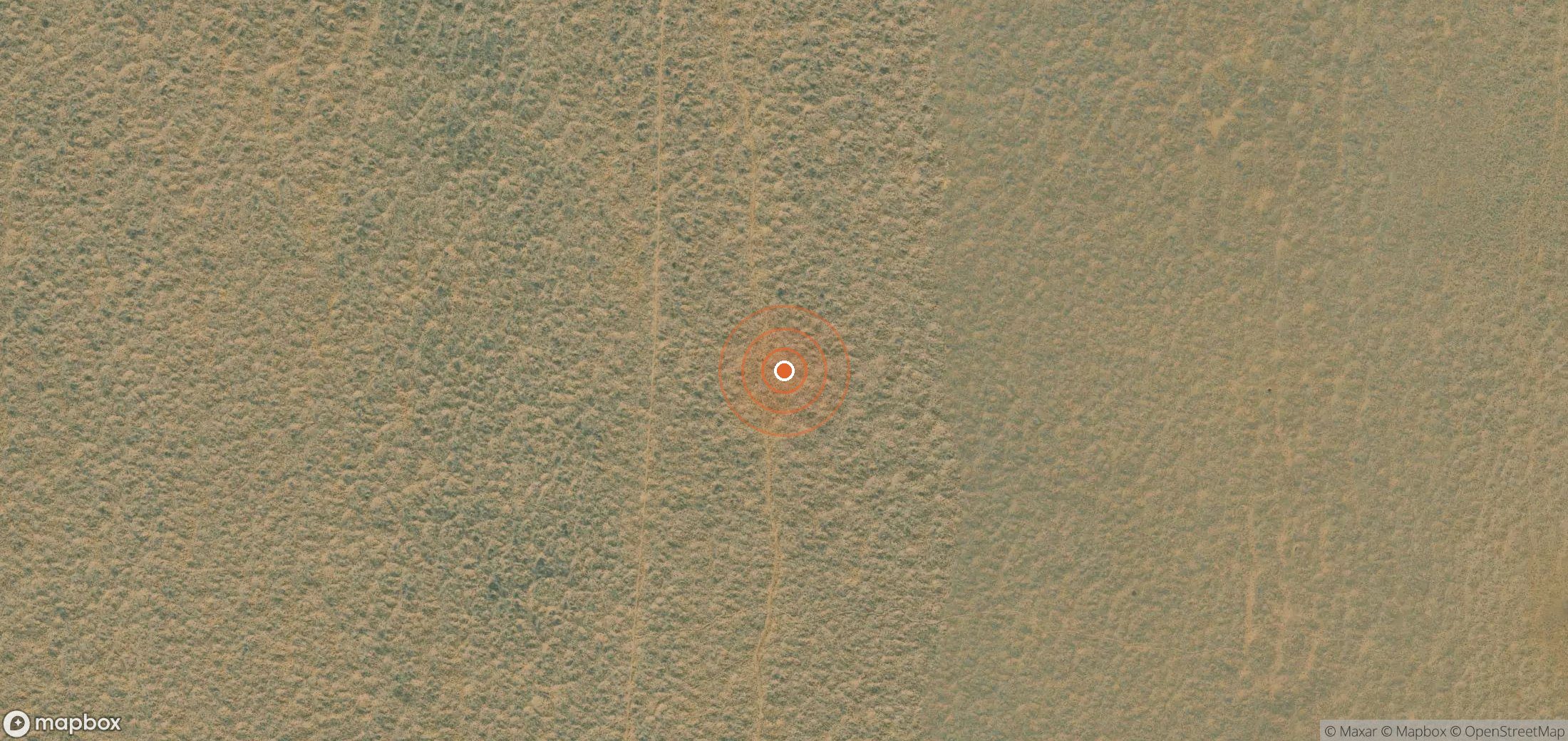 Satellite map of methane plume locations in TKM_S_053