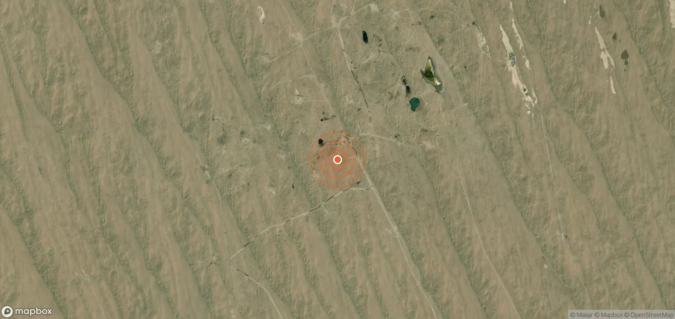 Mapa satelital de plumas de metano en TKM_S_083