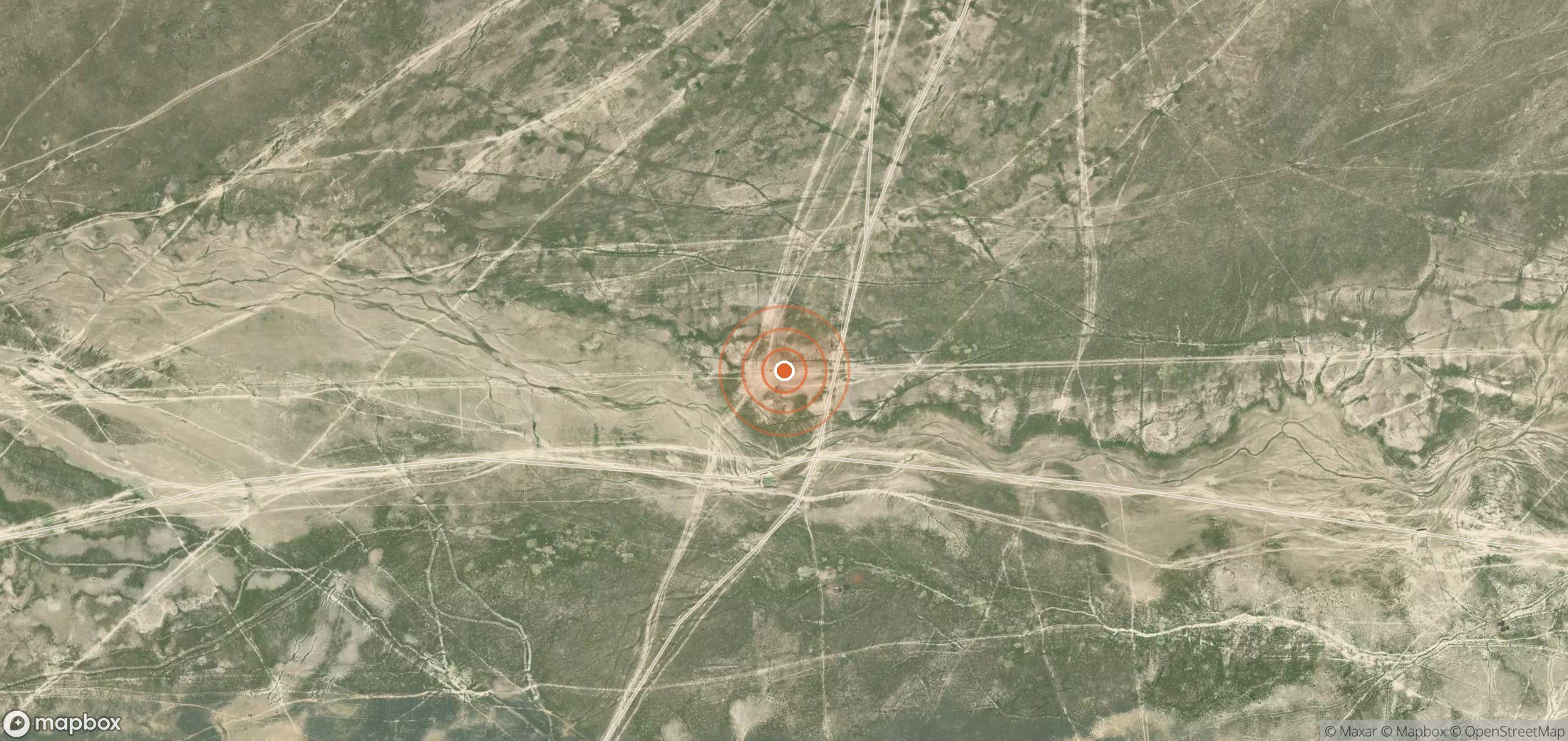 Satellite map of methane plume locations in TKM_S_090