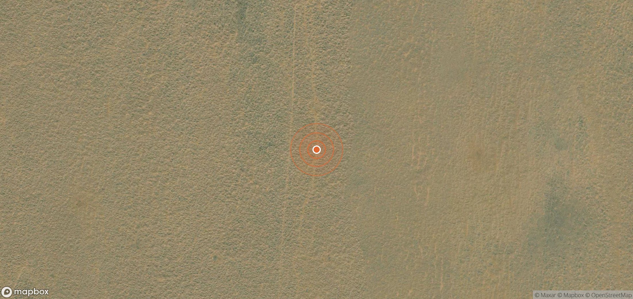 Satellite map of methane plume locations in TKM_S_101