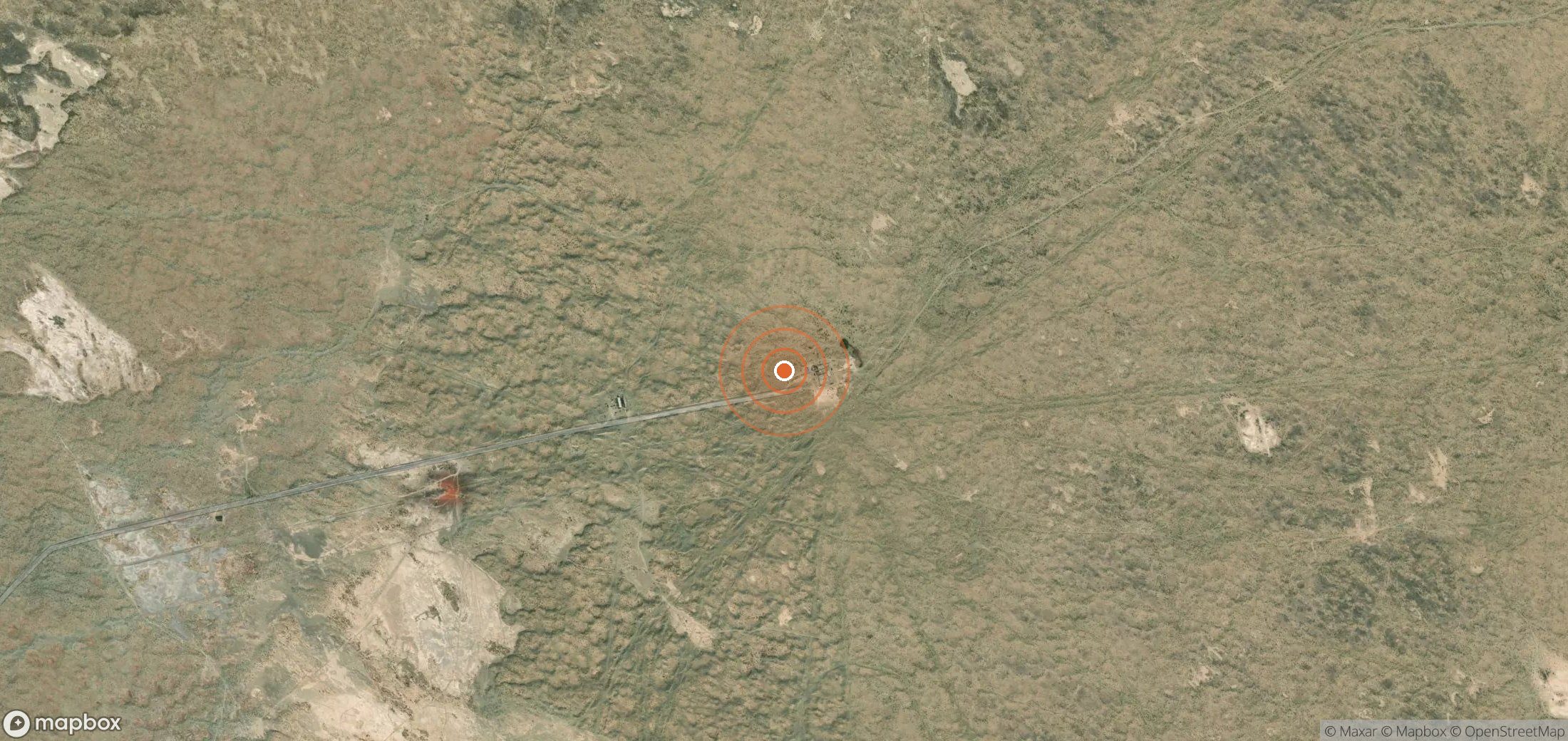 Satellite map of methane plume locations in TKM_S_113