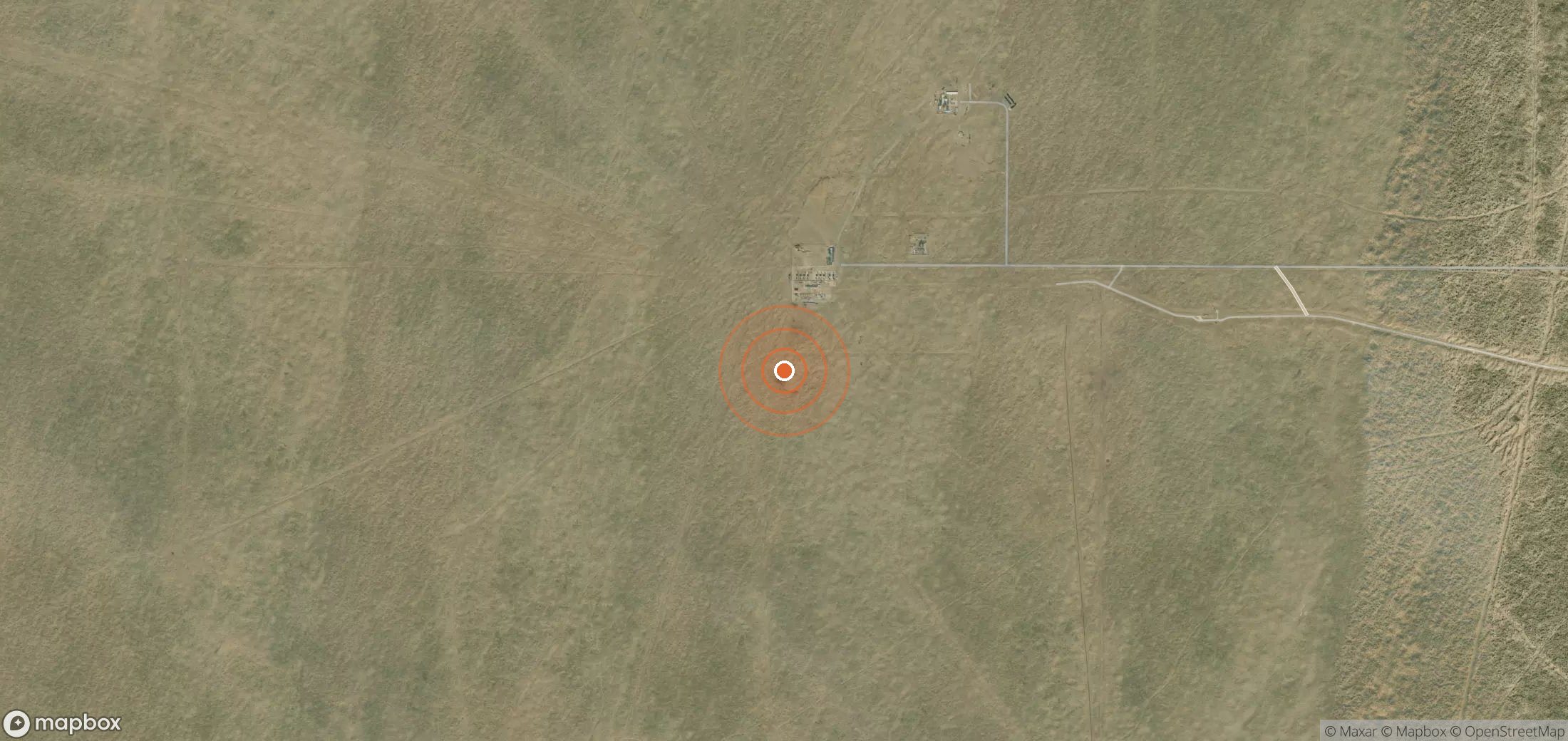 Mapa satelital de plumas de metano en TKM_S_126