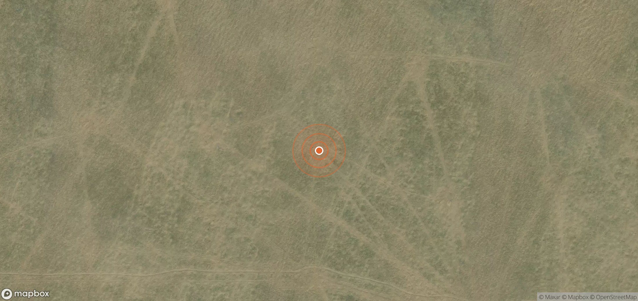 Satellite map of methane plume locations in TKM_S_127