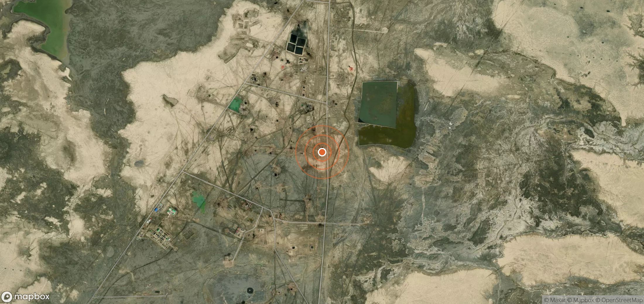 Satellite map of methane plume locations in TKM_S_176