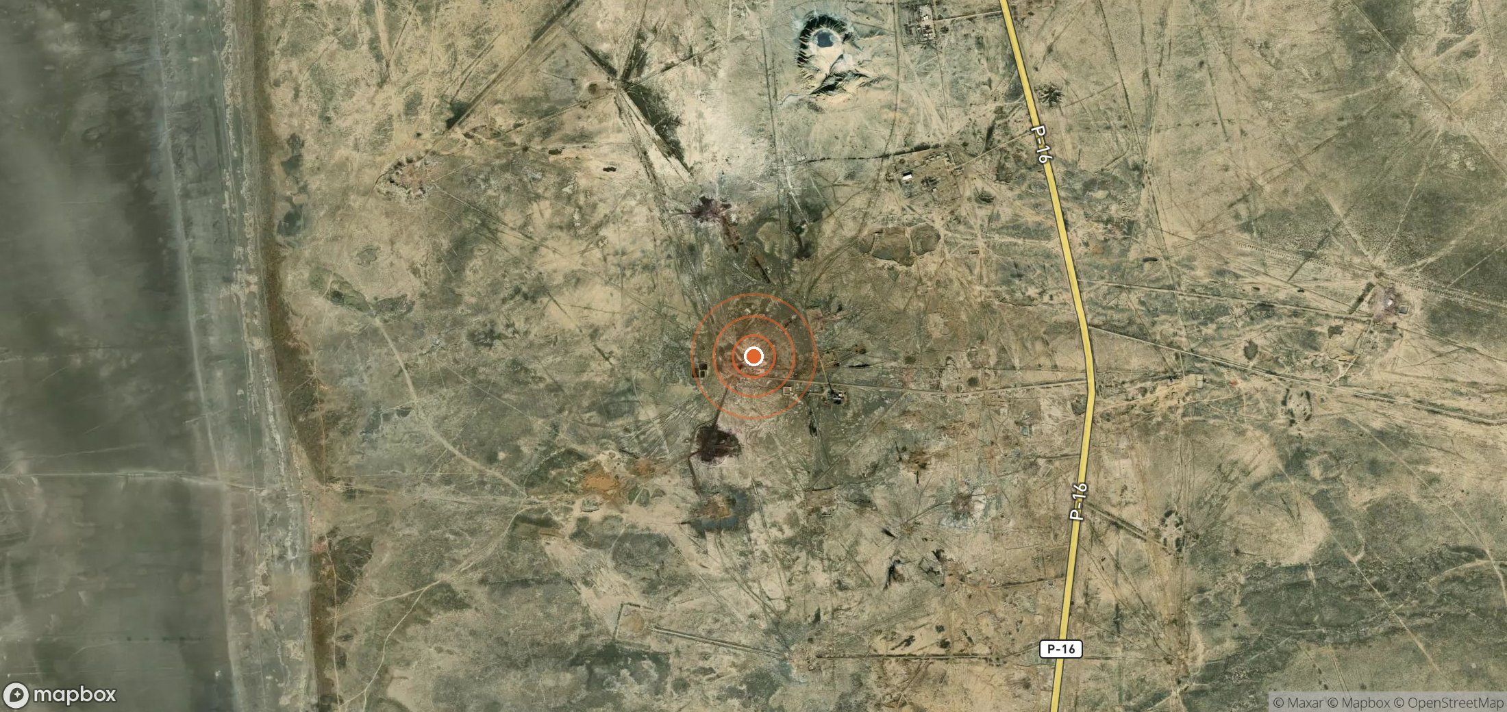 Mapa satelital de plumas de metano en TKM_S_183