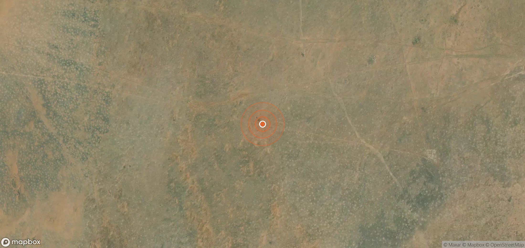 Satellite map of methane plume locations in TKM_S_277
