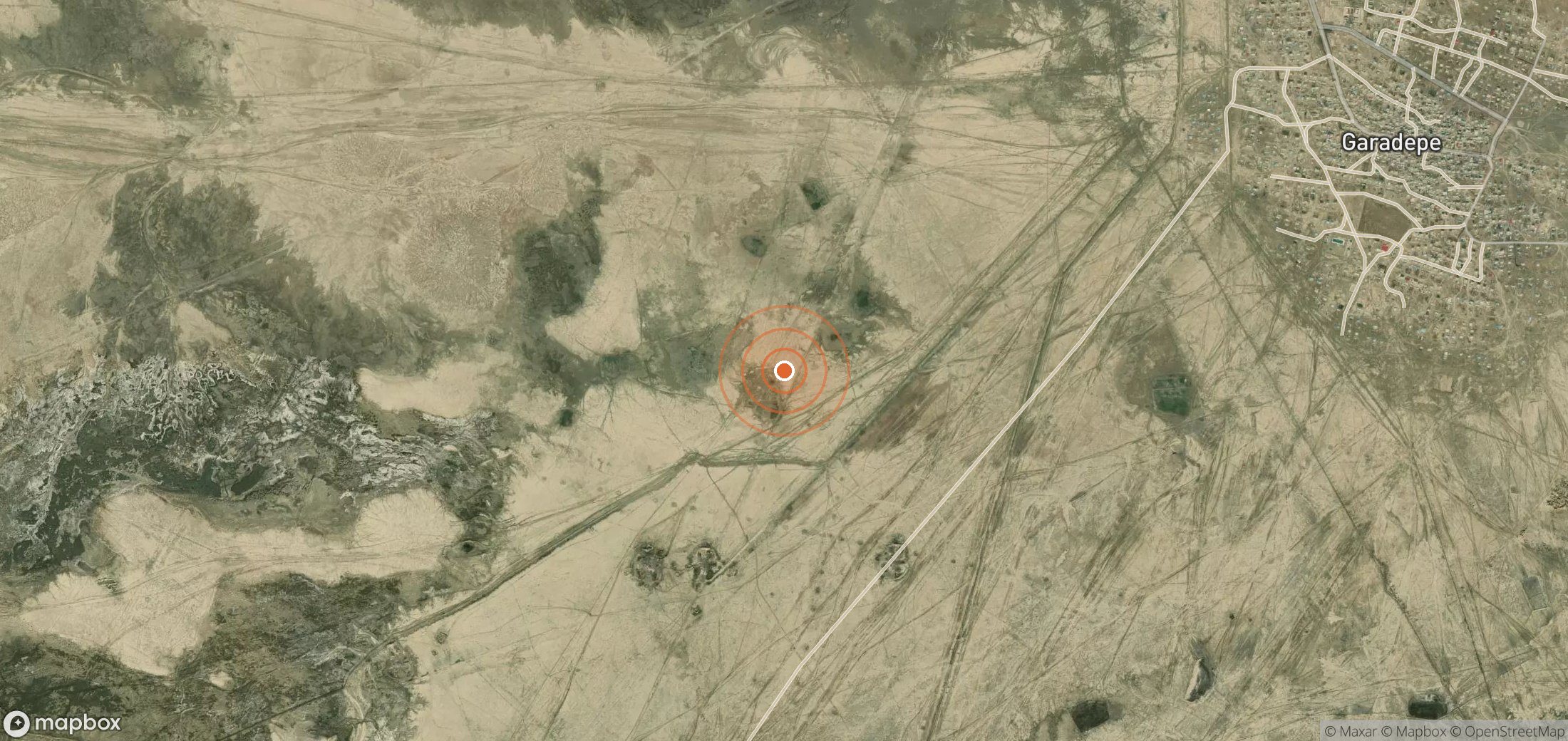 Mapa satelital de plumas de metano en TKM_S_347