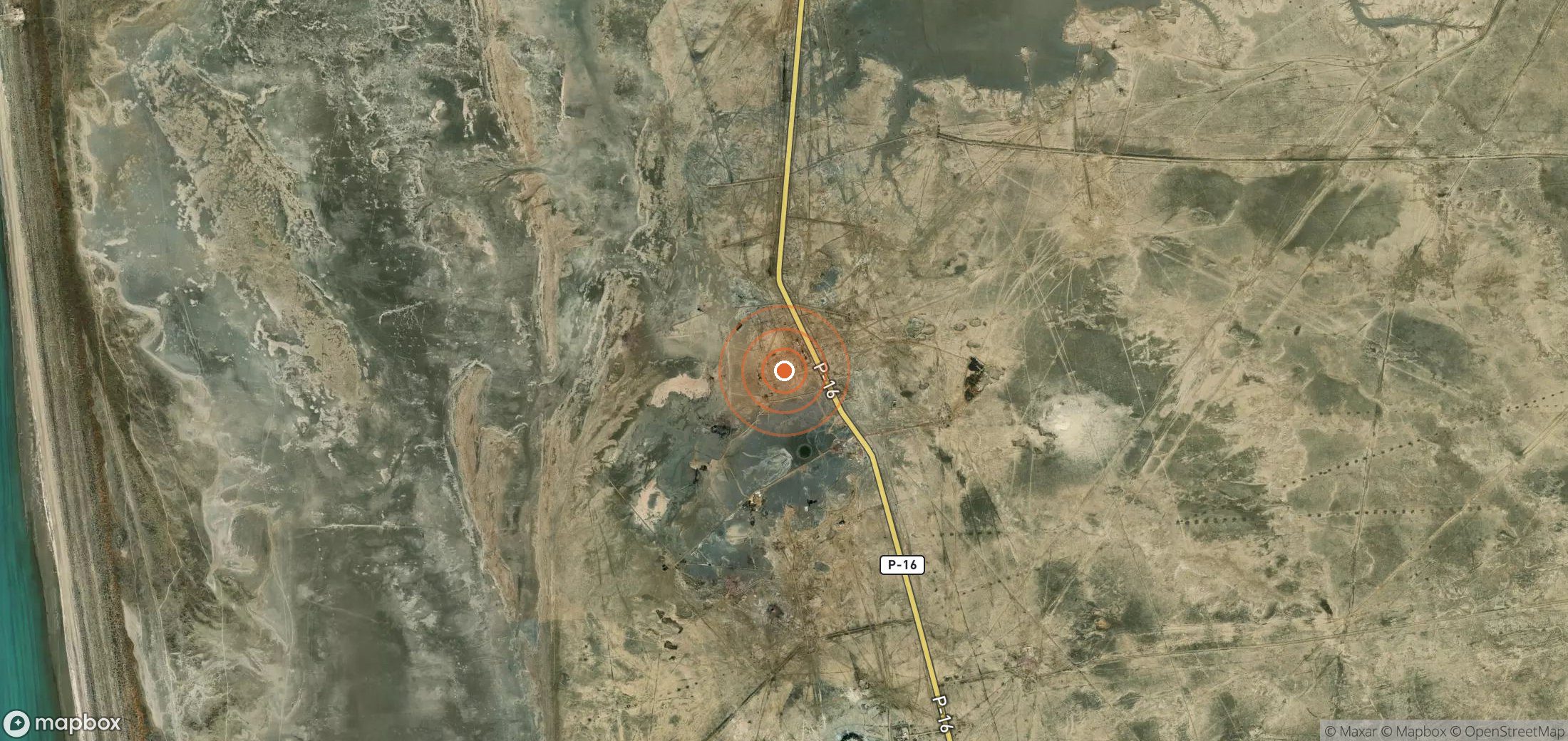 Satellite map of methane plume locations in TKM_S_367