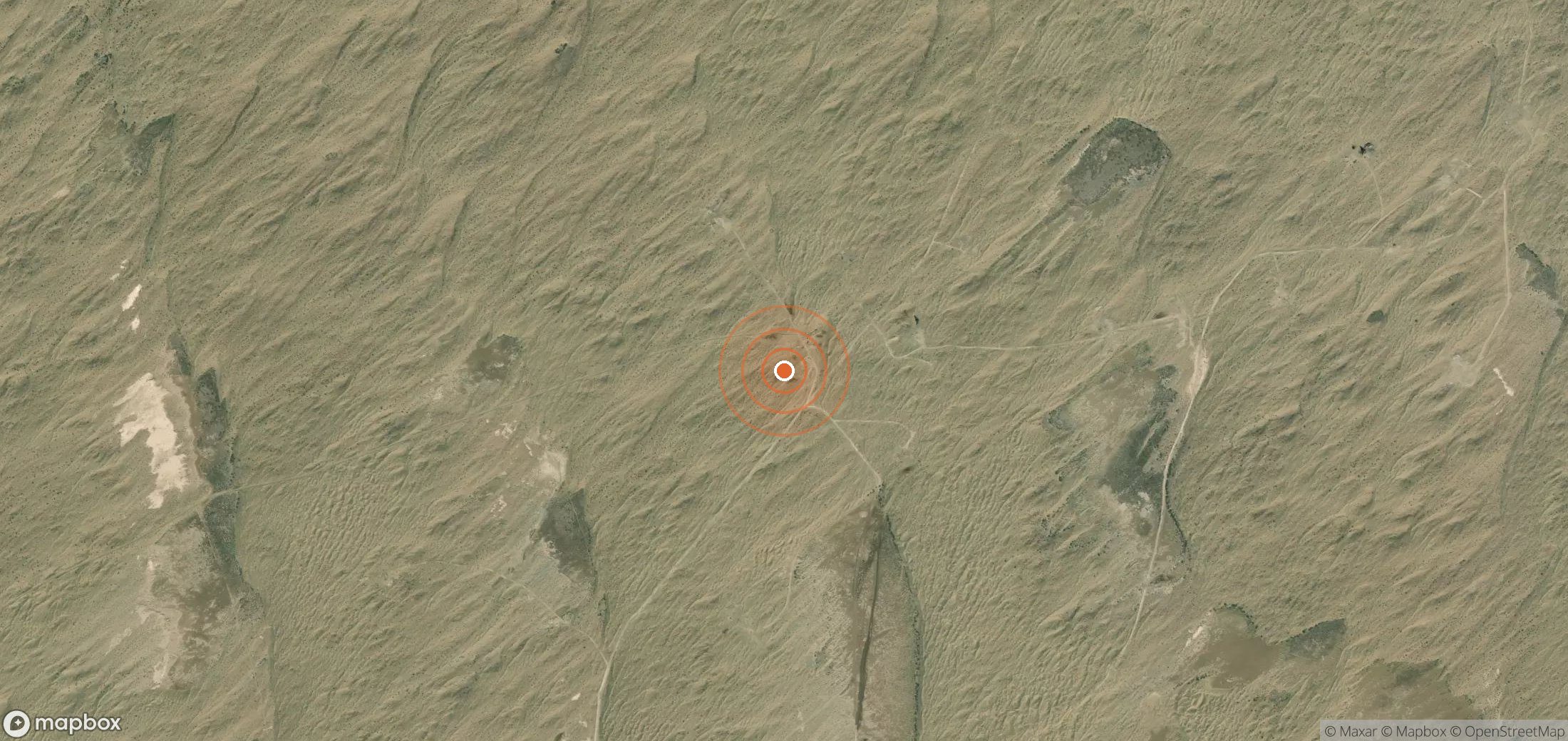 Satellite map of methane plume locations in TKM_S_401