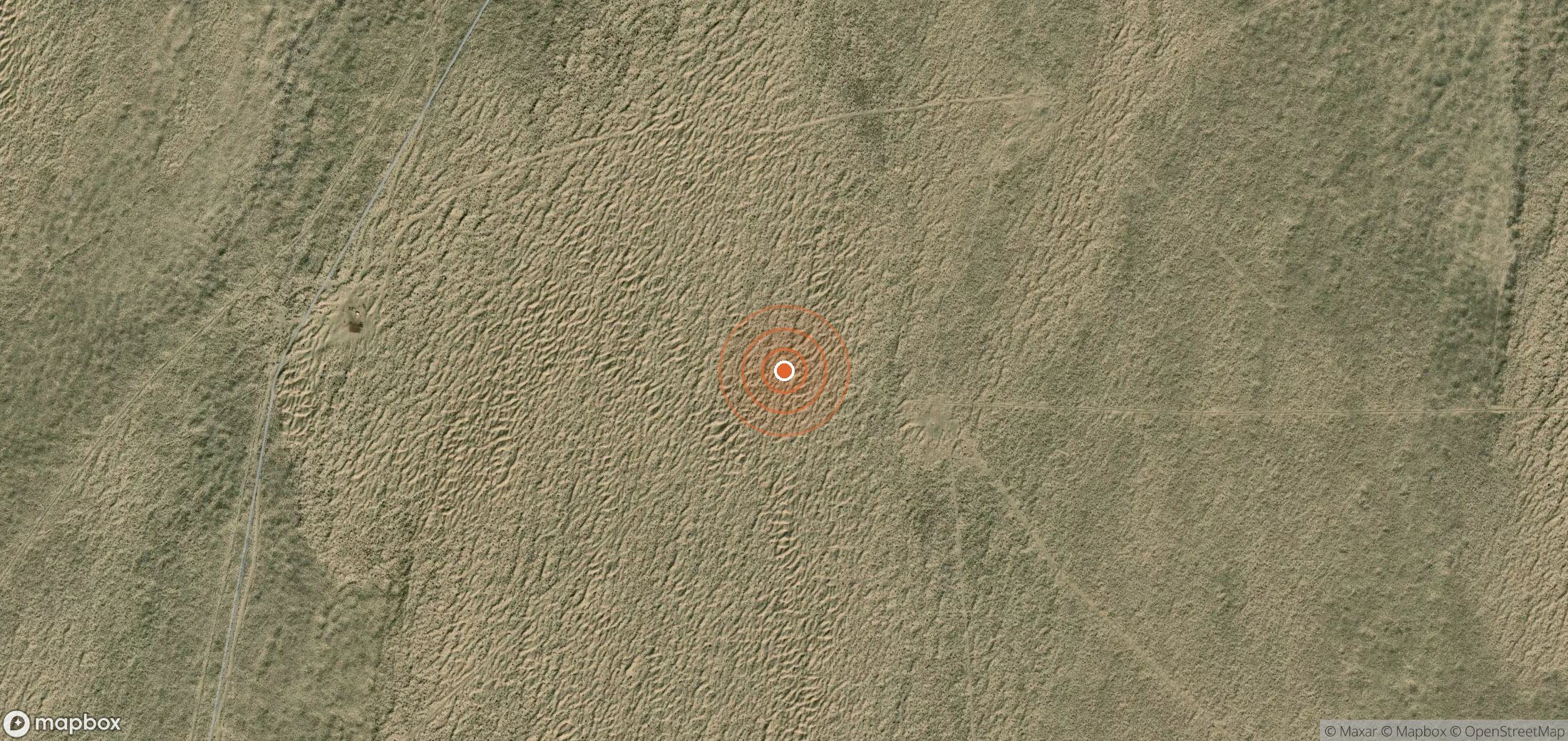Satellite map of methane plume locations in TKM_S_406