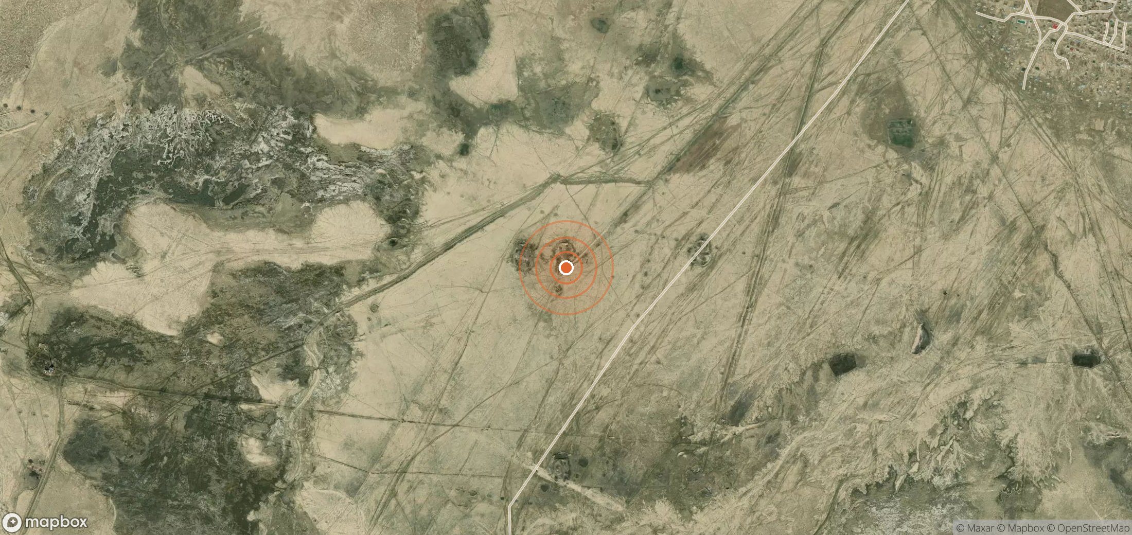 Mapa satelital de plumas de metano en TKM_S_407