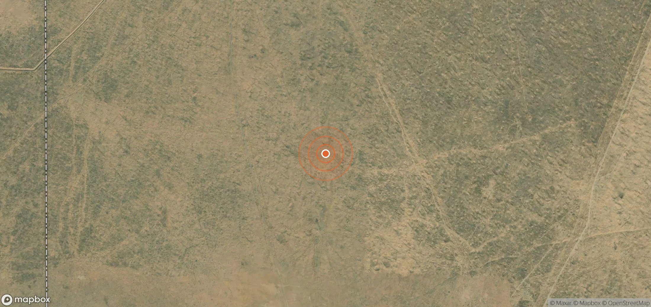 Satellite map of methane plume locations in TKM_S_415