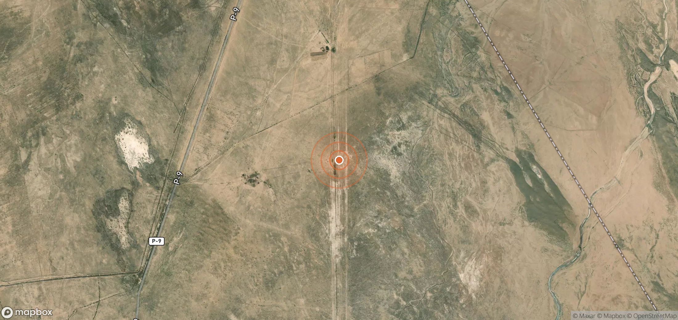 Satellite map of methane plume locations in TKM_S_433