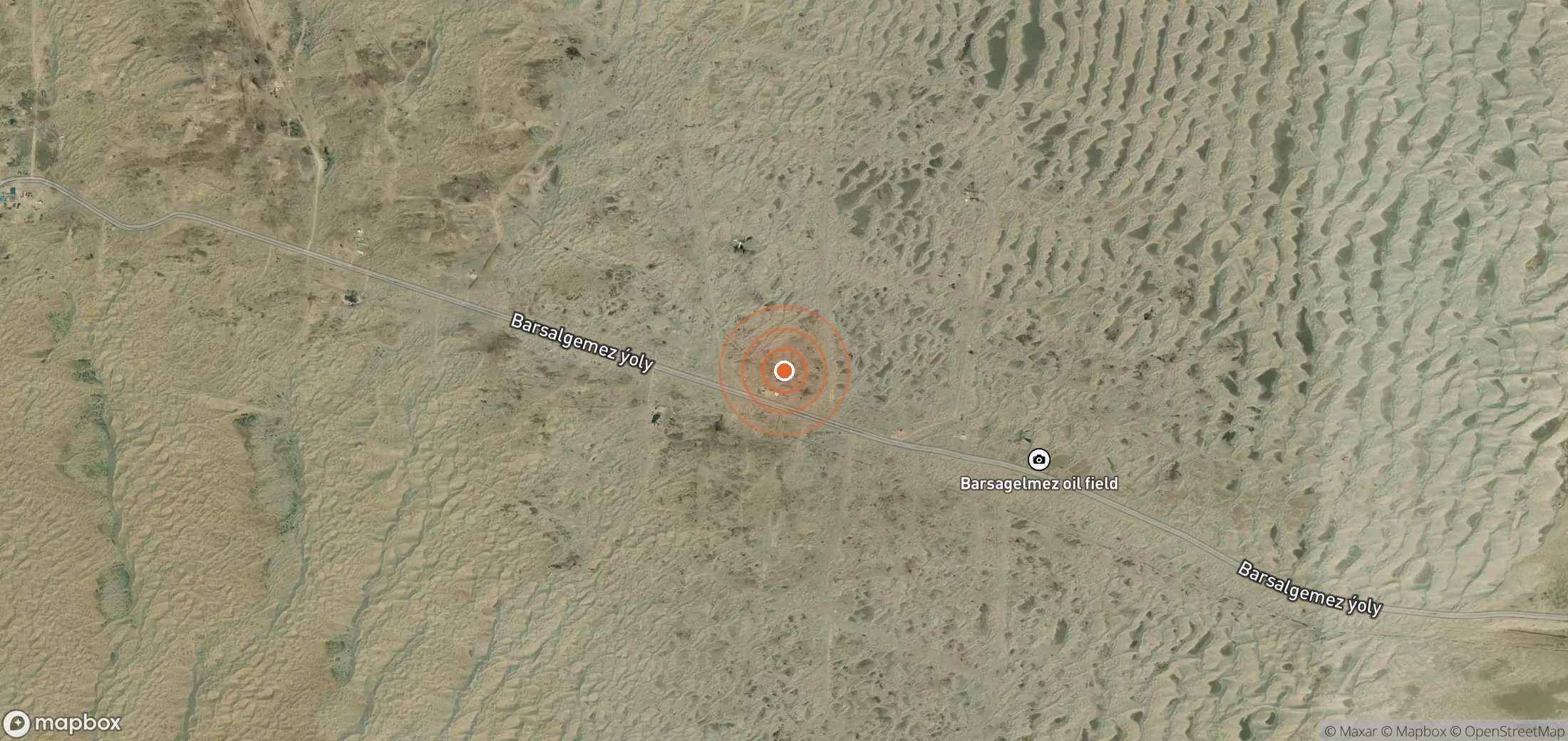 Mapa satelital de plumas de metano en TKM_S_504