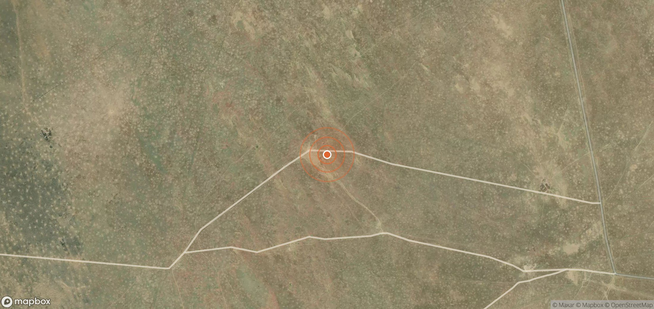 Satellite map of methane plume locations in TKM_S_513