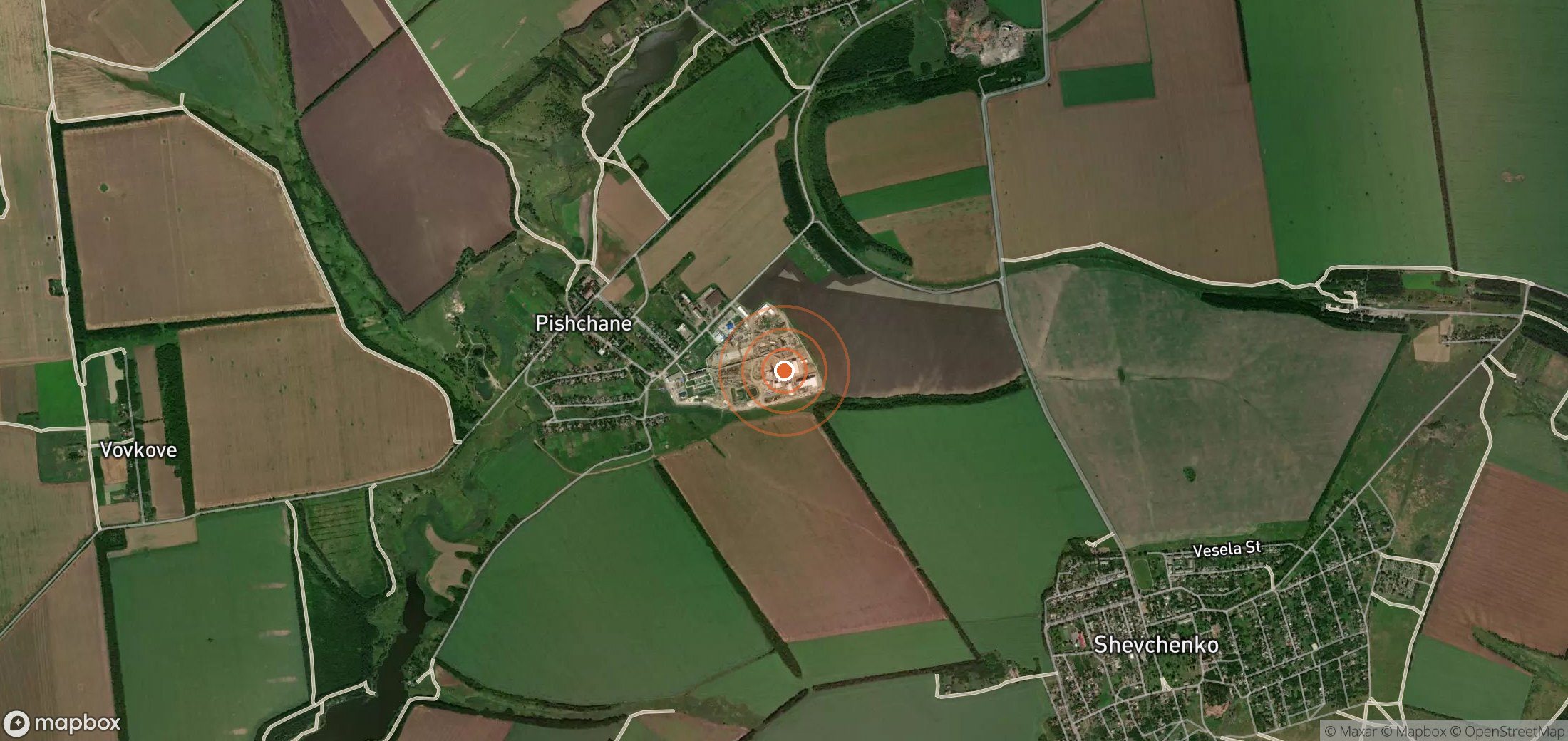Mapa satelital de plumas de metano en UKR_S_004