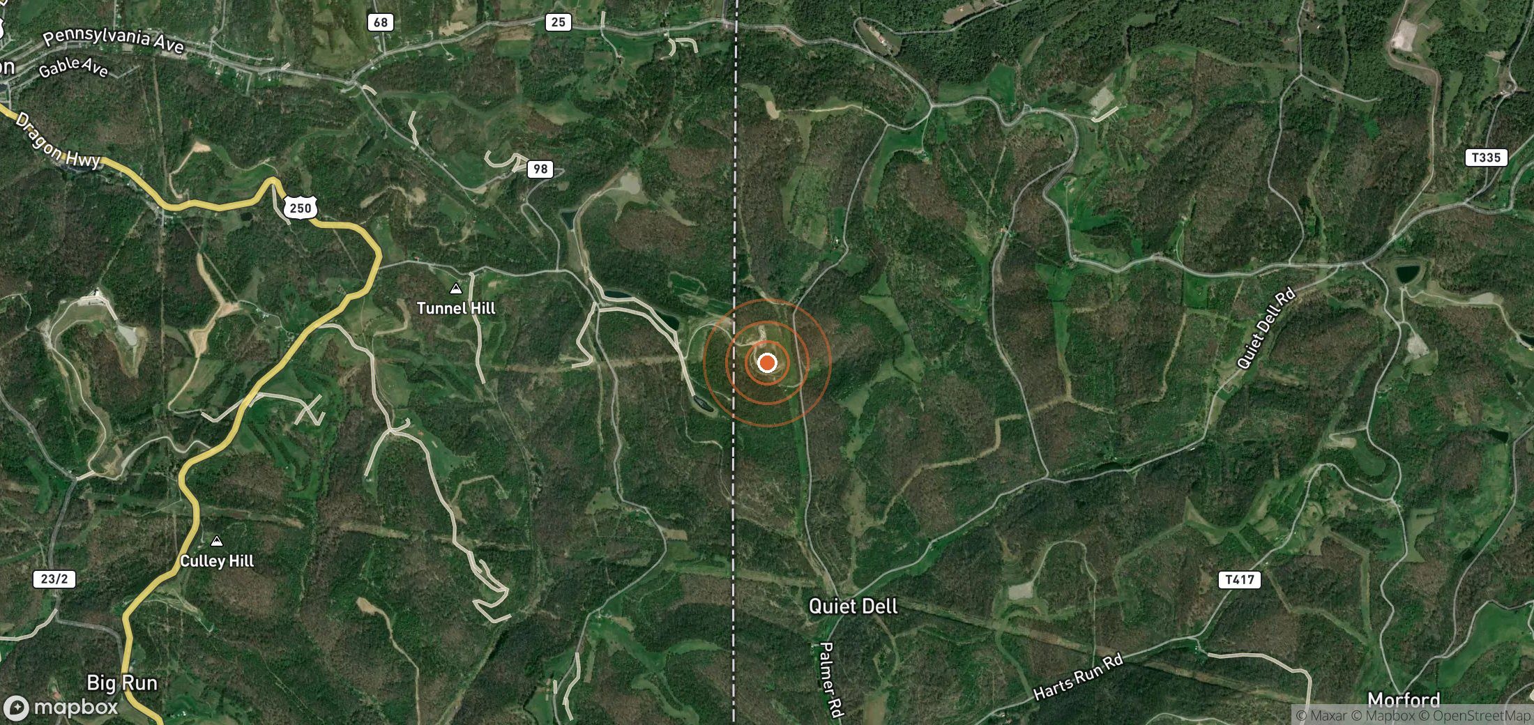 Satellite map of methane plume locations in USA_S_1028