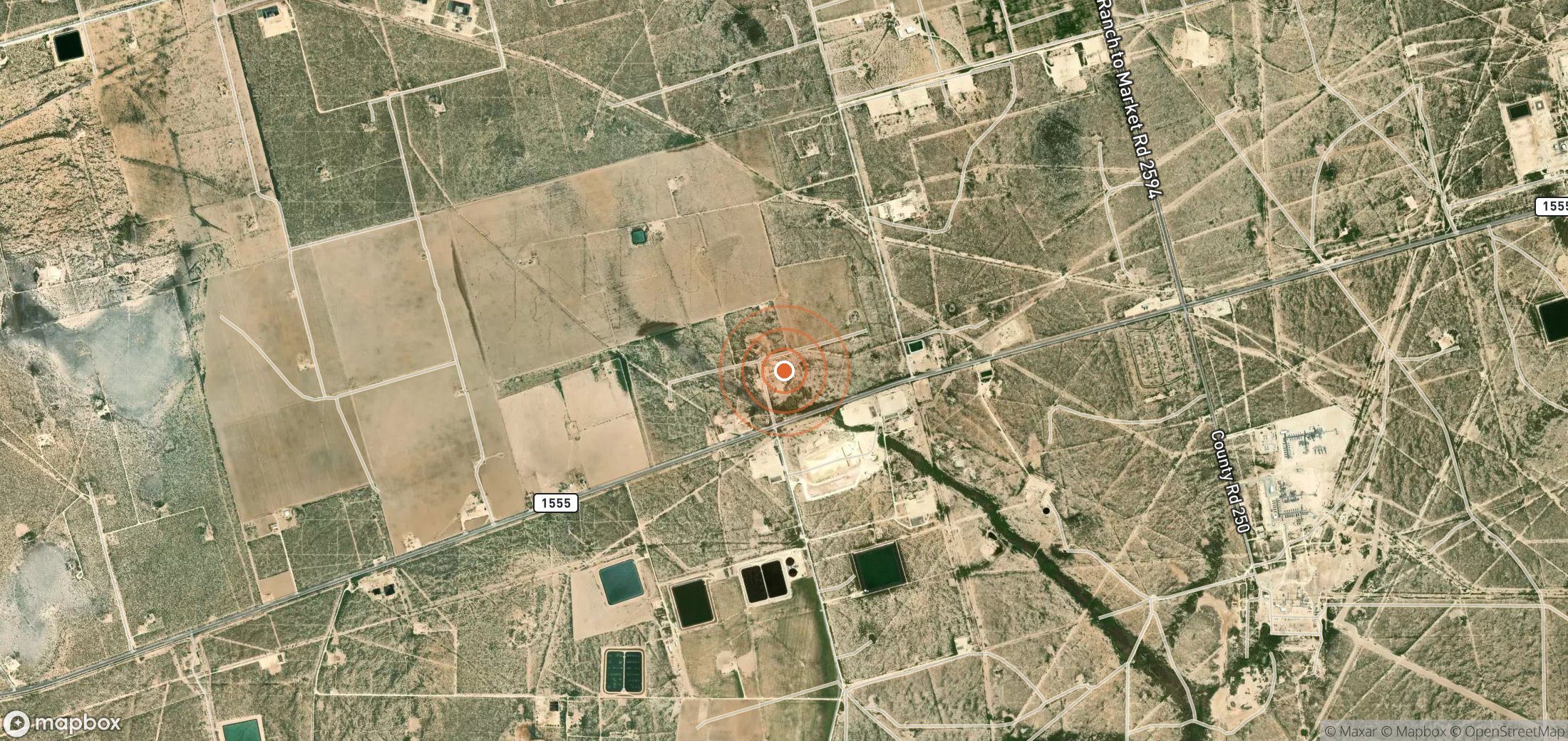 Satellite map of methane plume locations in USA_S_1268