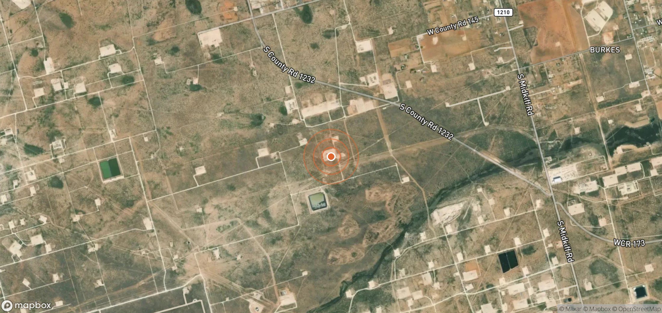 Satellite map of methane plume locations in USA_S_138