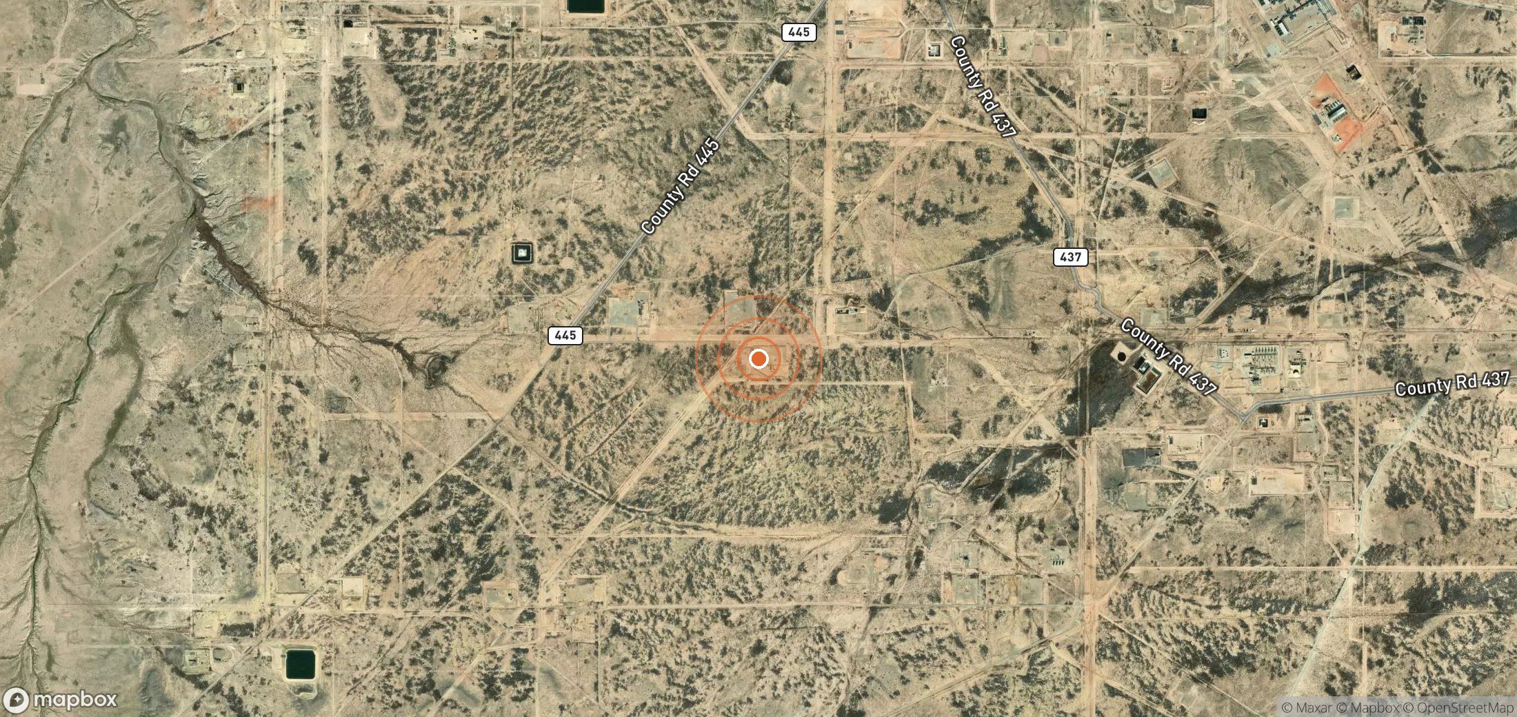 Satellite map of methane plume locations in USA_S_152