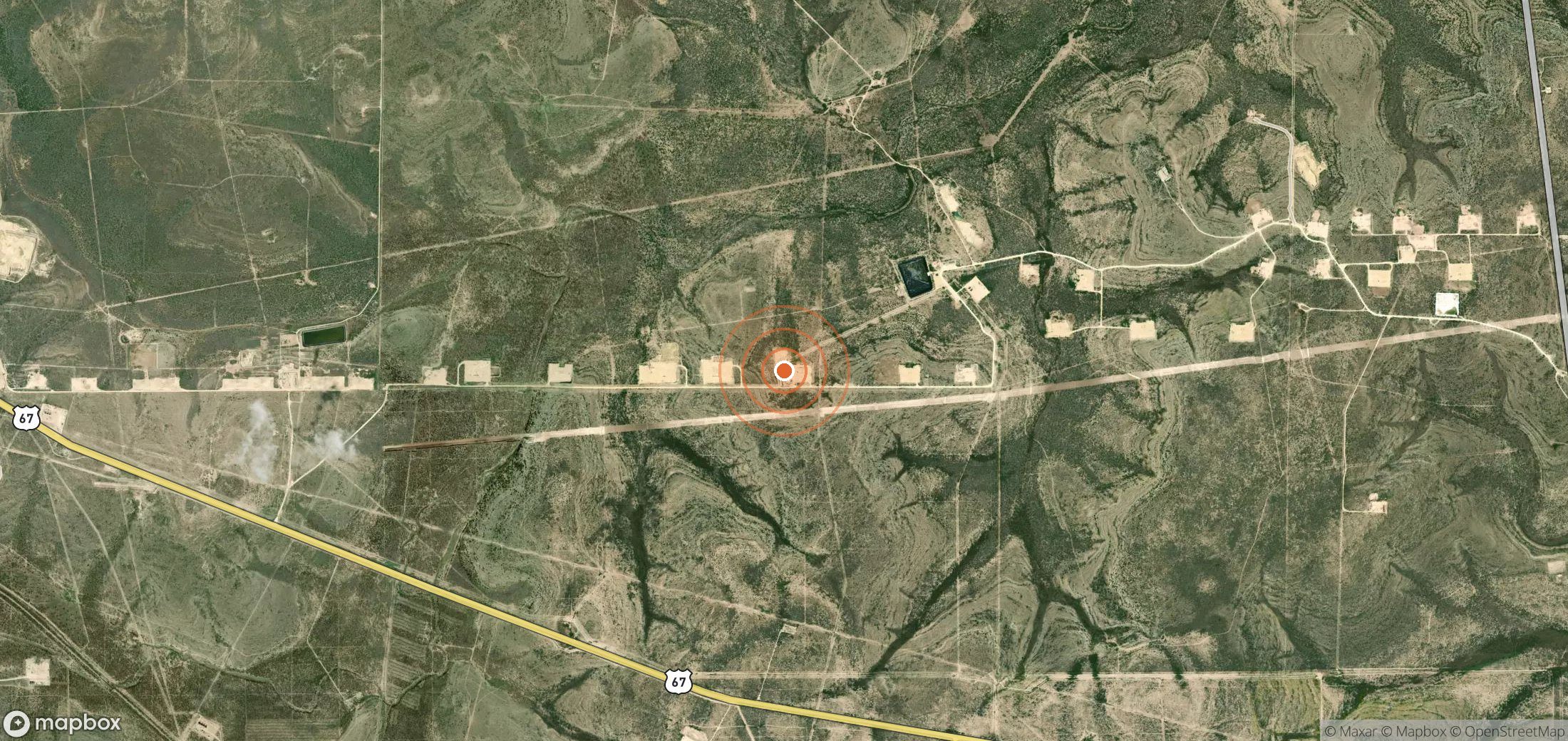 Satellite map of methane plume locations in USA_S_170