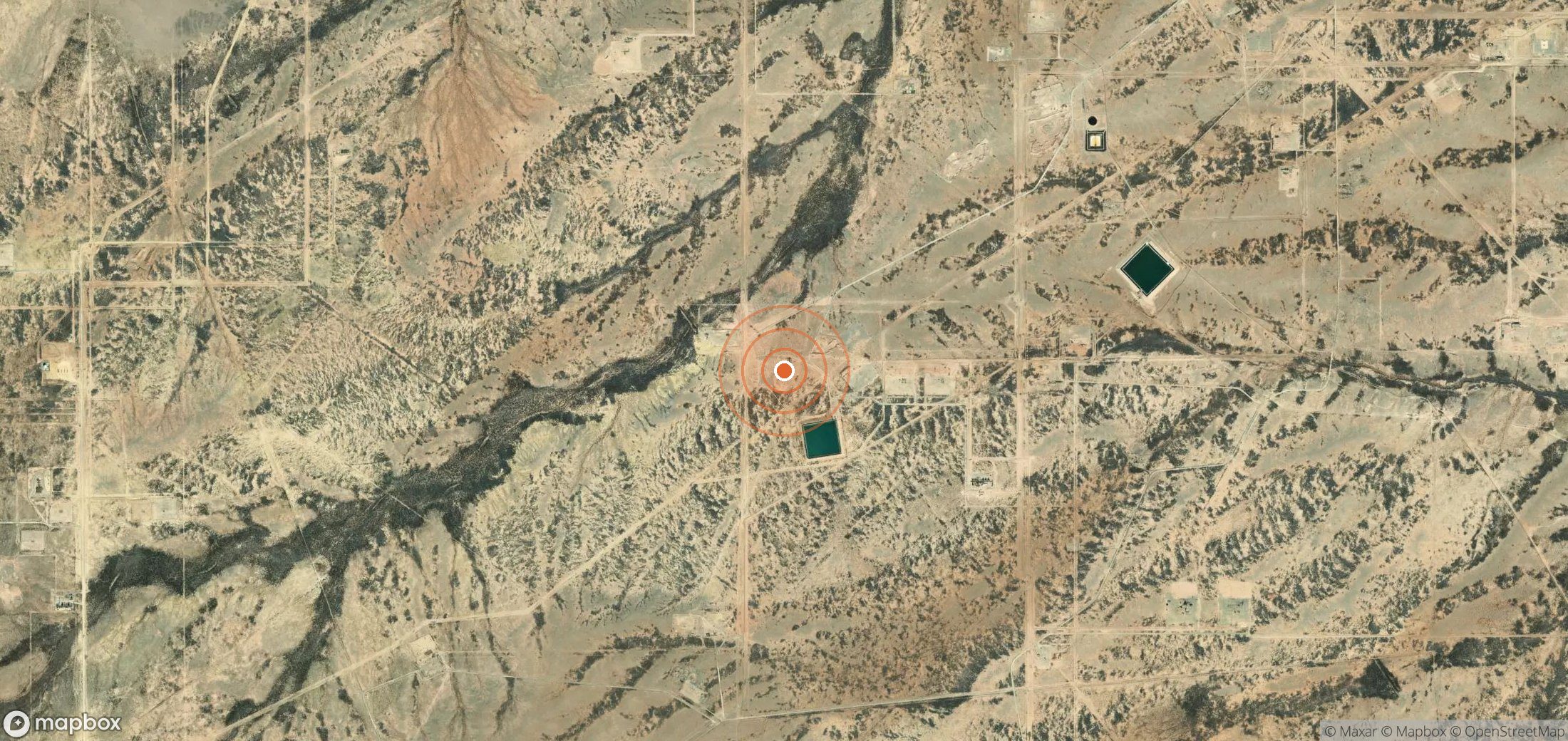 Satellite map of methane plume locations in USA_S_189