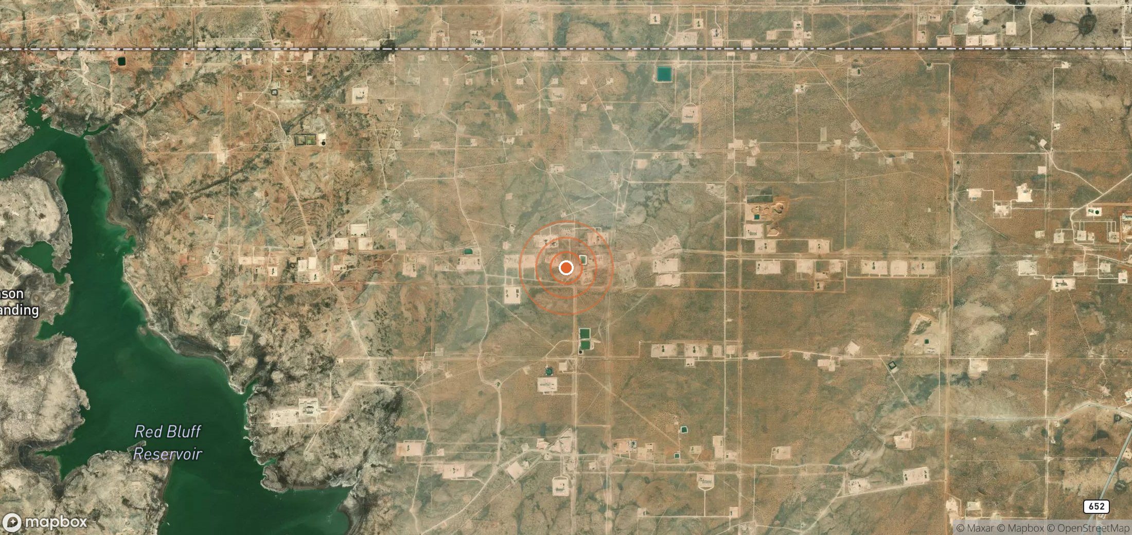 Satellite map of methane plume locations in USA_S_196